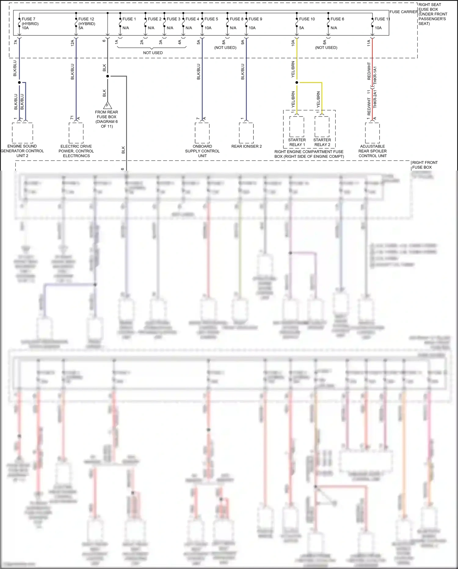 Wiring diagram image processing control unit front camera for Porsche Panamera Turbo S 971 facelift (2020-2023) (2 of 2)