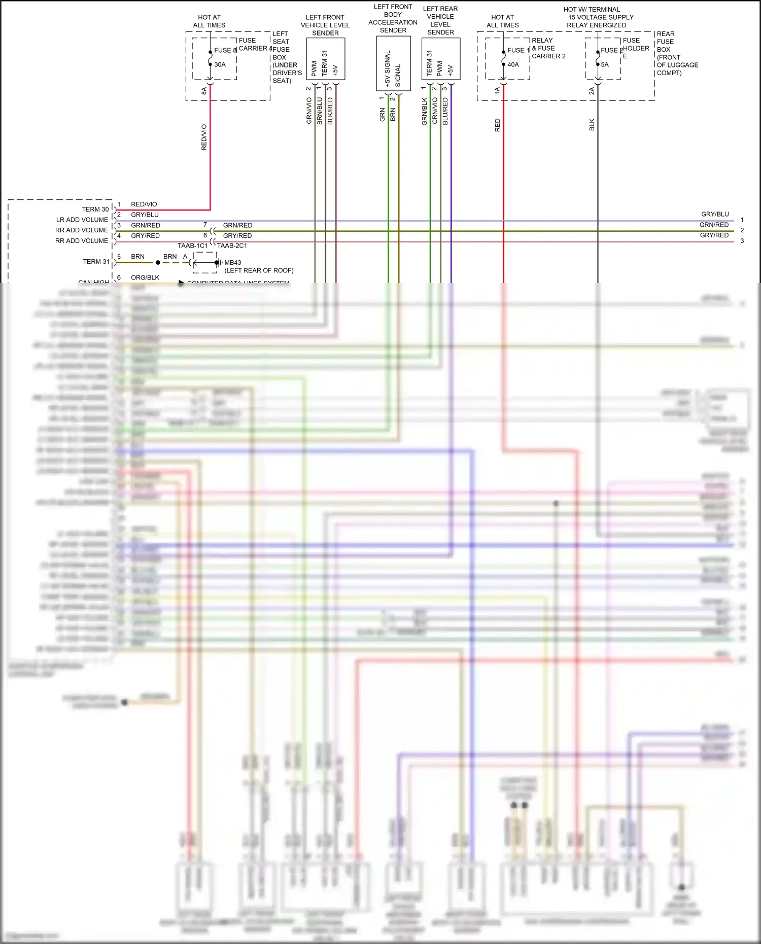 Wiring diagram comp temp sensor + for Porsche Panamera Turbo S 971 (2016-2020) (1 of 1)