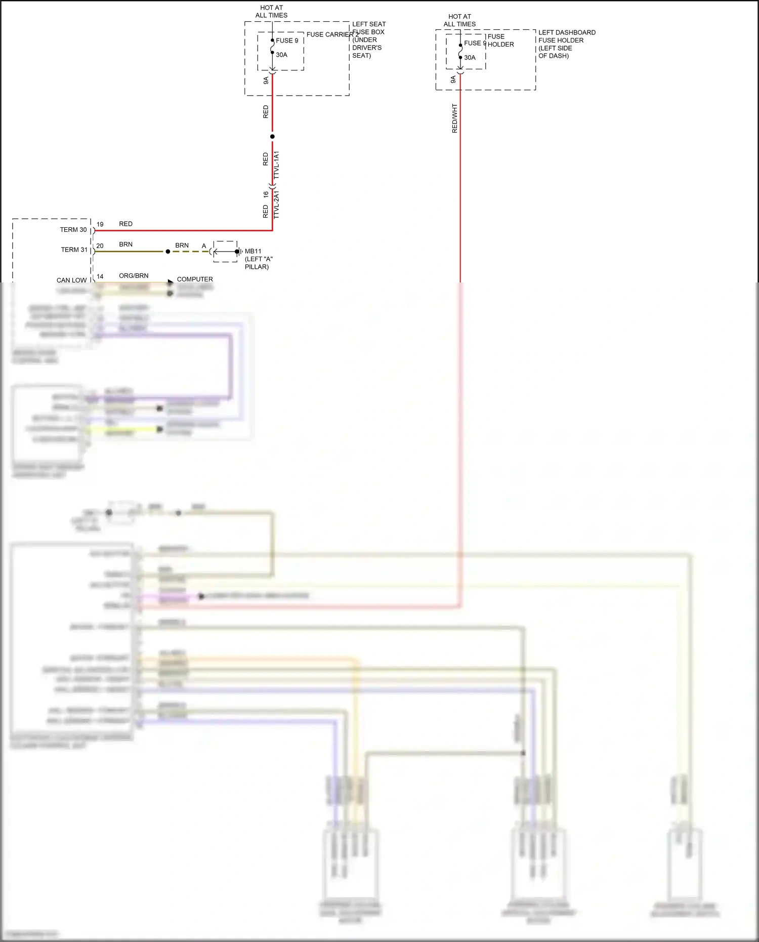 Wiring diagram computer data lines system for Porsche Panamera Turbo S 971 (2016-2020) (10 of 136)