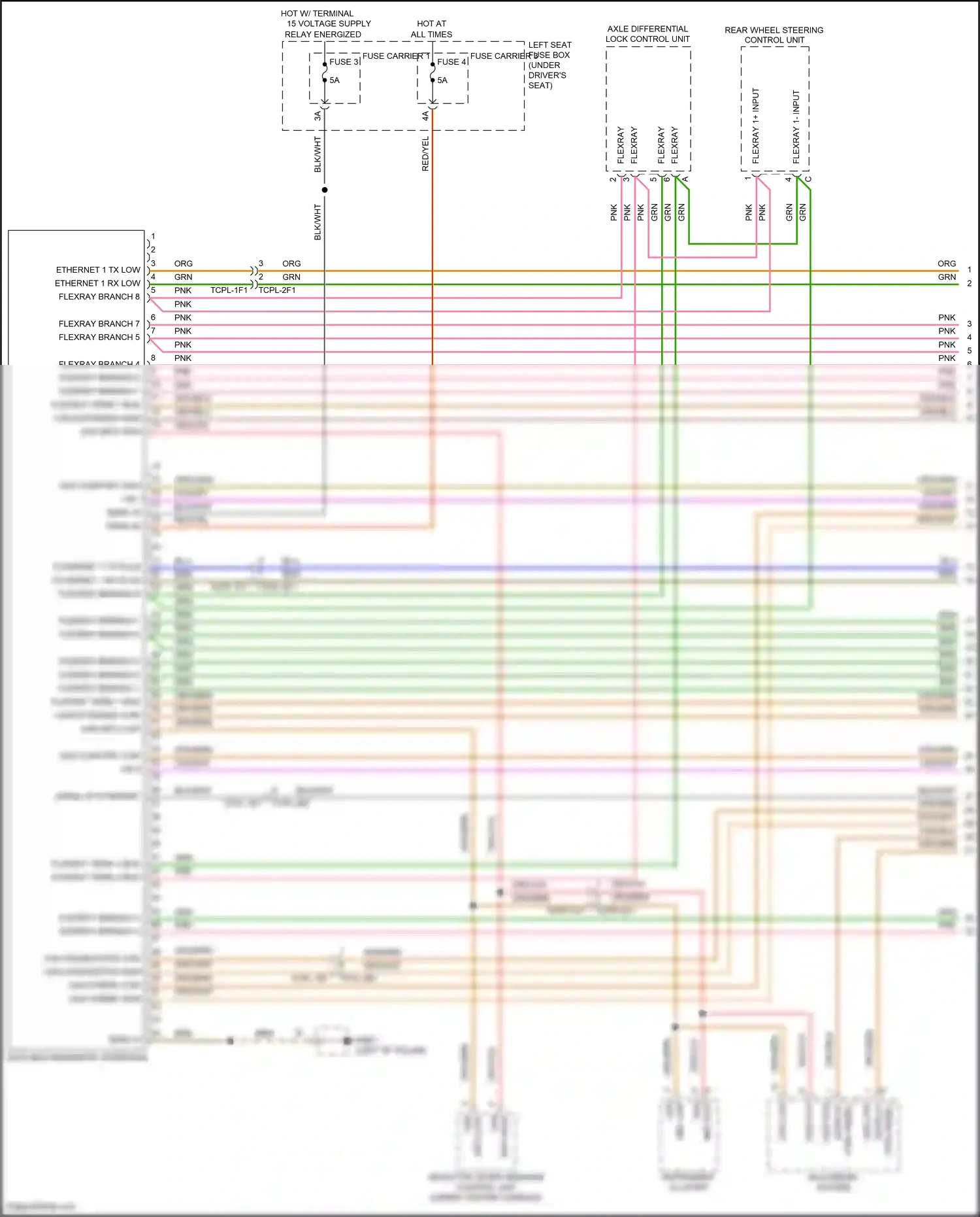 Wiring diagram data bus diagnostic interface for Porsche Panamera Turbo S 971 (2016-2020) (2 of 6)