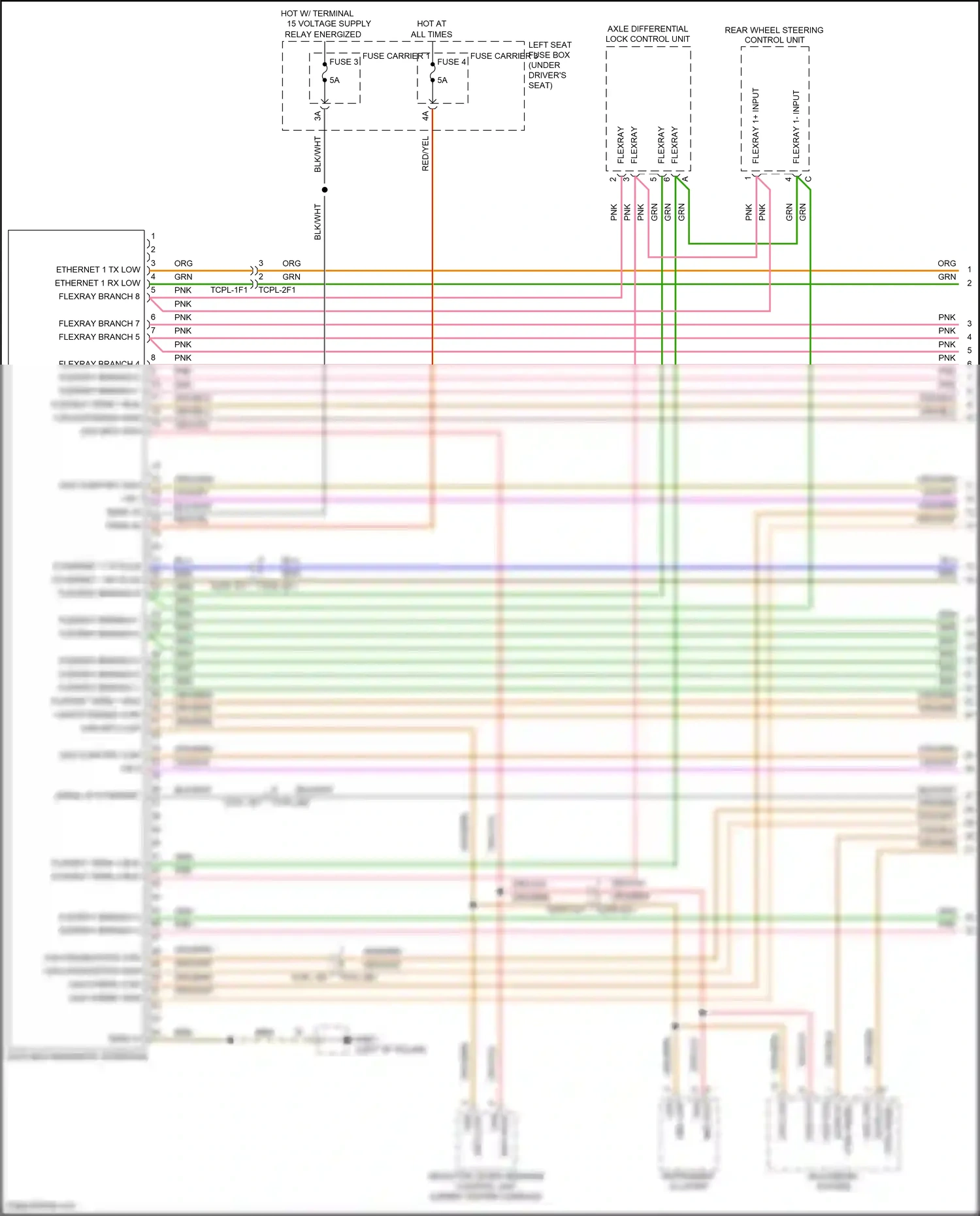 Wiring diagram data bus diagnostic interface for Porsche Panamera Turbo 971 (2016-2020) (2 of 6)