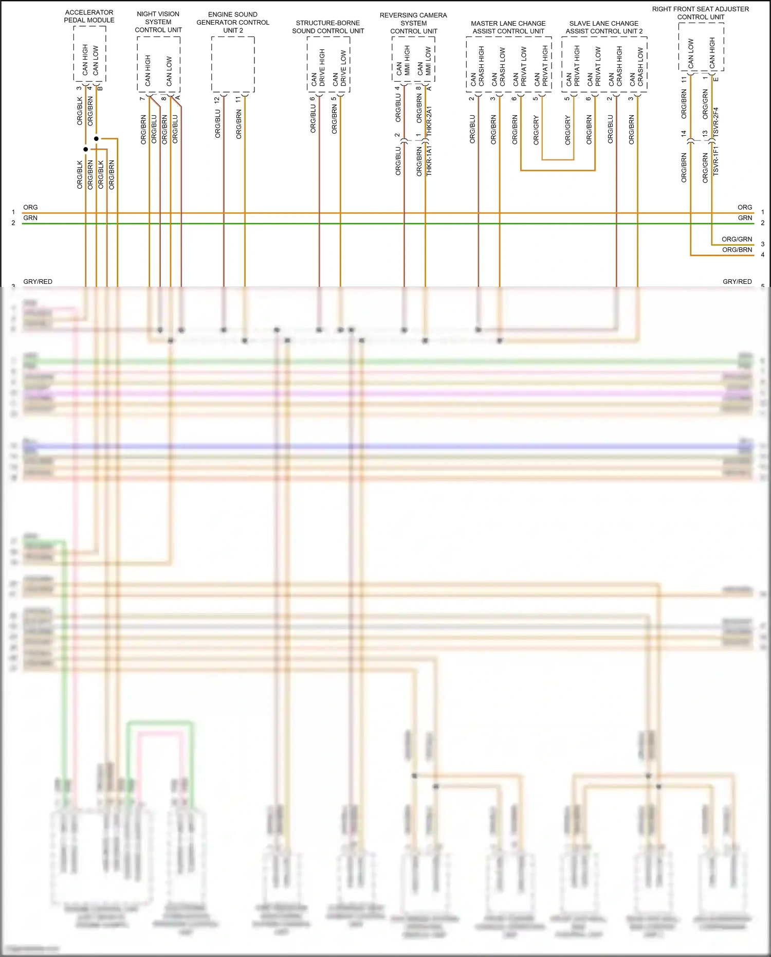 Wiring diagram electronic stabilization program control unit for Porsche Panamera Turbo 971 (2016-2020) (2 of 8)