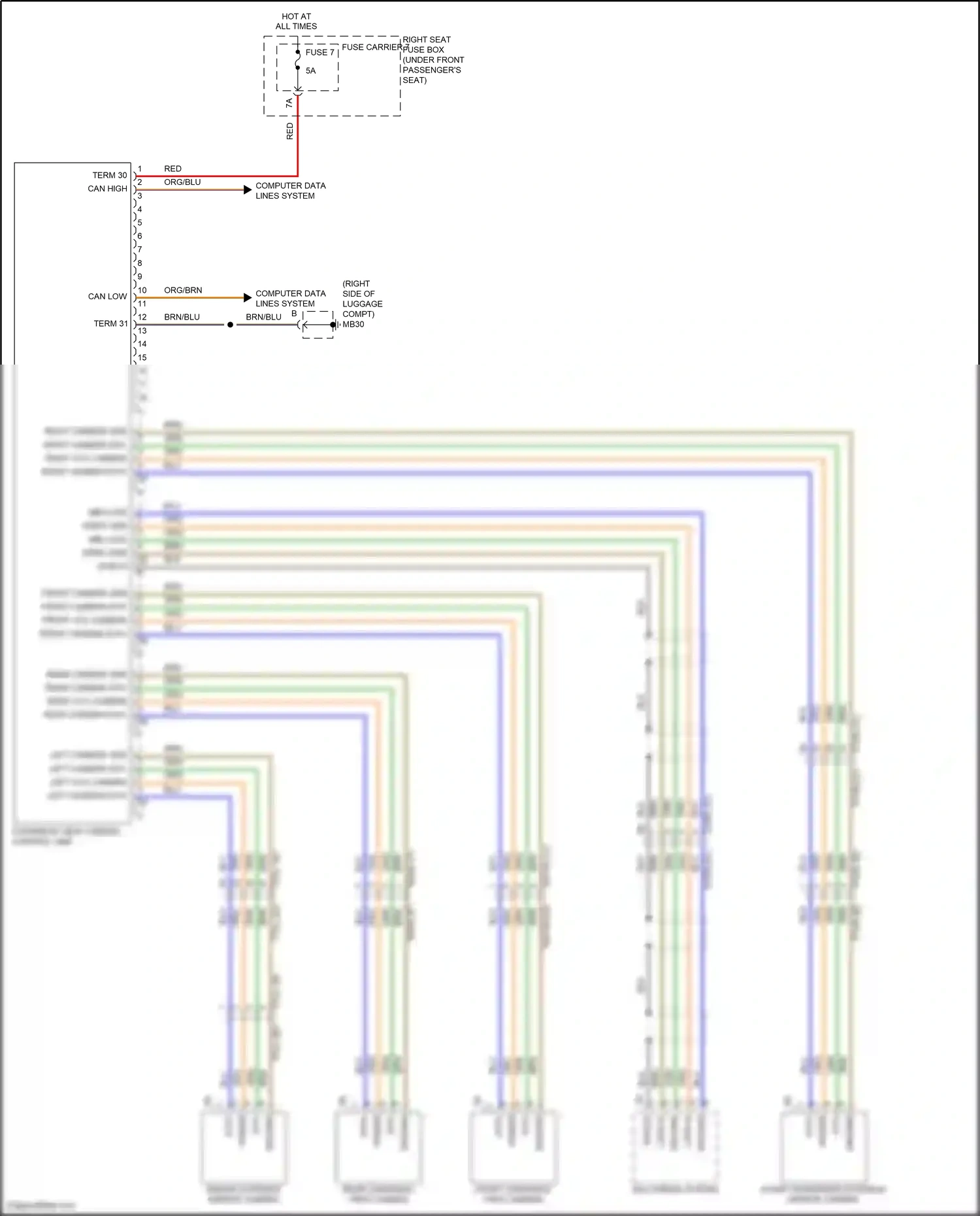 Wiring diagram front camera eth+ for Porsche Panamera Turbo 971 (2016-2020) (1 of 1)