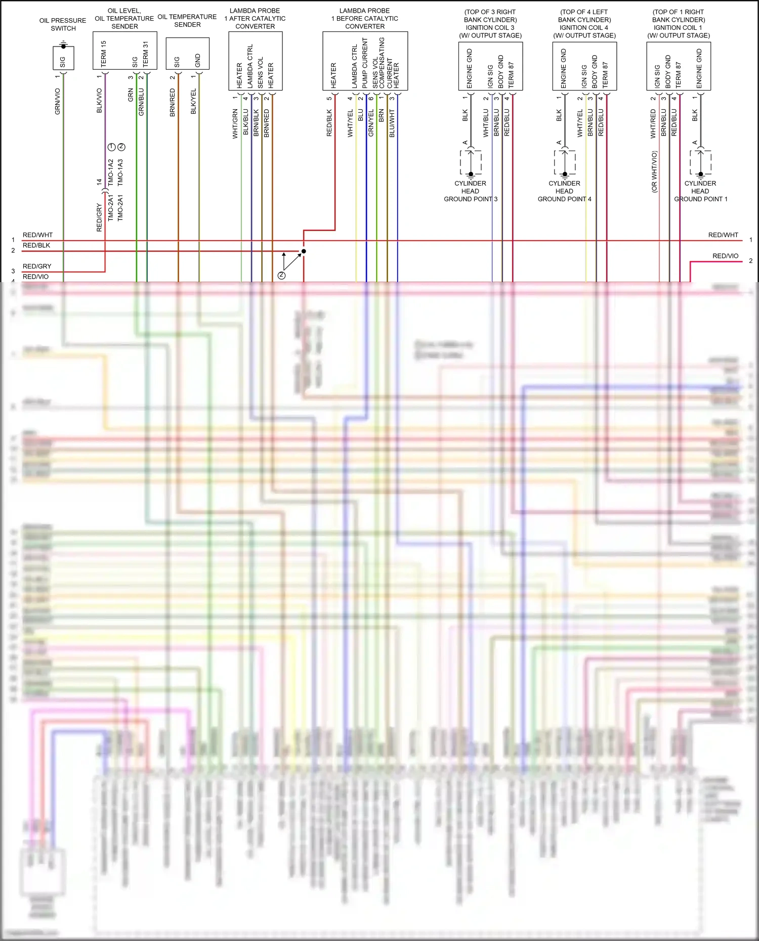 Wiring diagram lambda ctrl for Porsche Panamera Turbo 971 (2016-2020) (2 of 12)