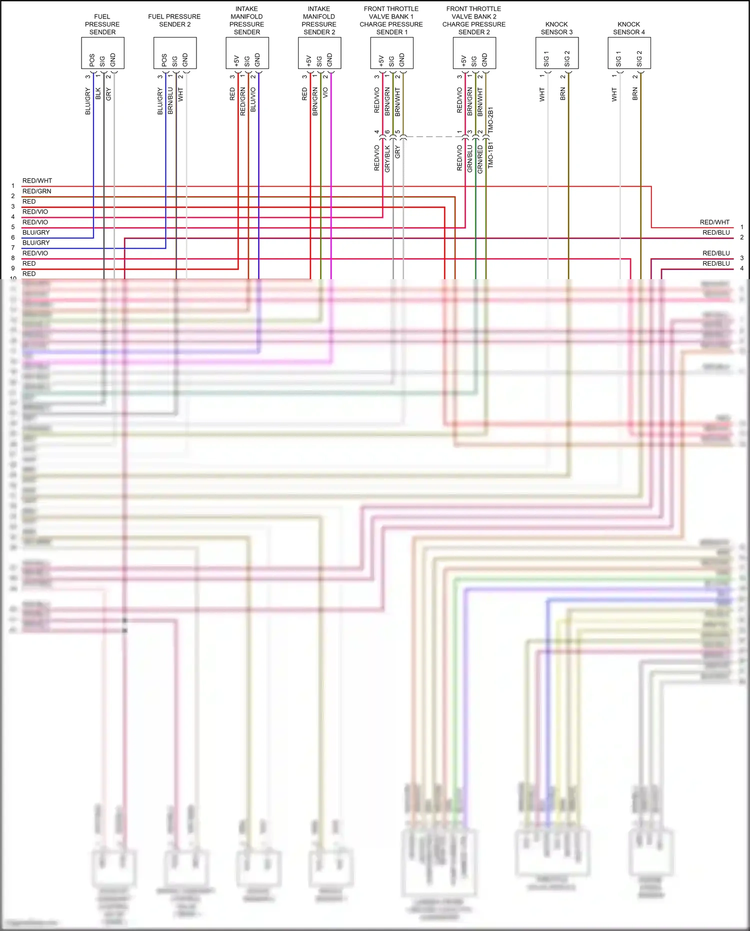 Wiring diagram lambda probe 1 before catalytic converter for Porsche Panamera Turbo 971 (2016-2020) (5 of 6)
