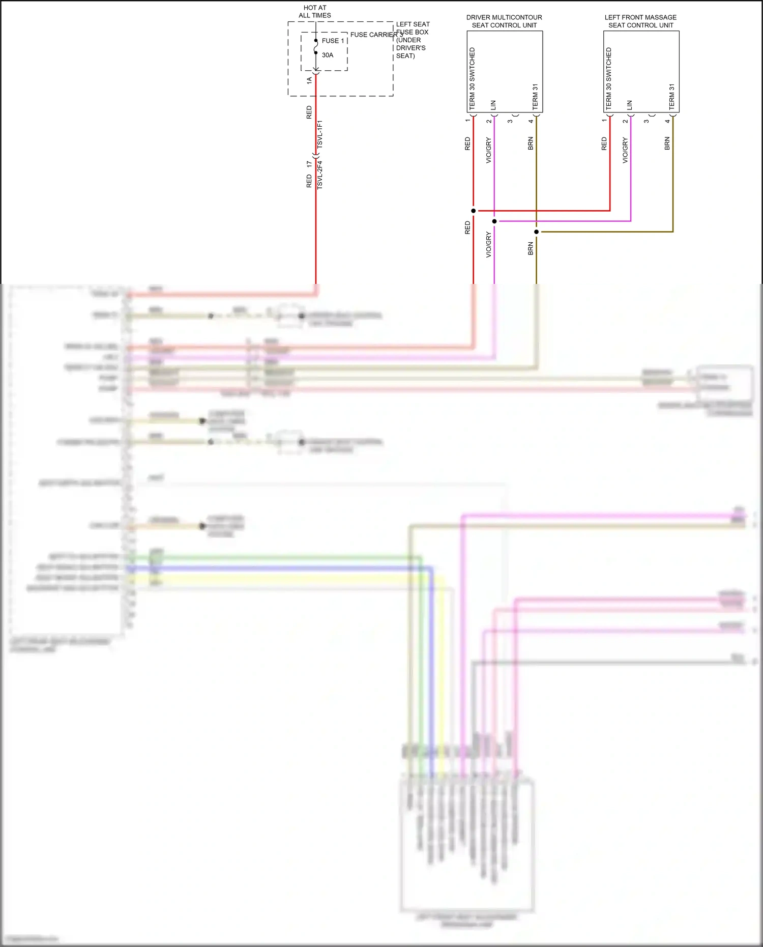 Wiring diagram message button for Porsche Panamera Turbo 971 (2016-2020) (1 of 1)