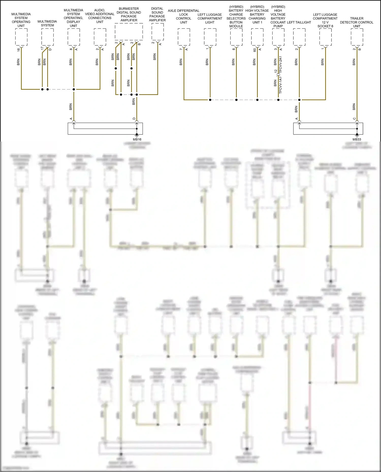 Wiring diagram multimedia system operating unit for Porsche Panamera Turbo 971 (2016-2020) (1 of 1)