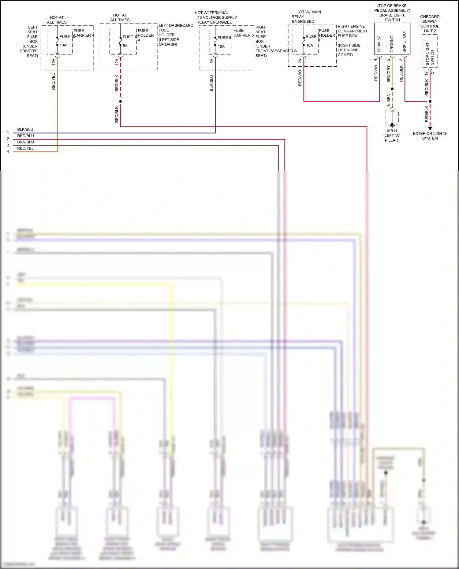 Wiring diagram right front speed sensor for Porsche Panamera Turbo 971 (2016-2020) (1 of 1)