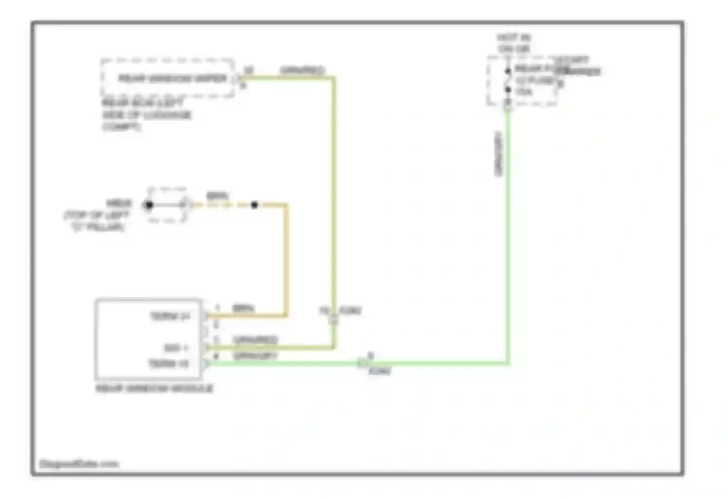 Panamera Porsche 970 (2009-2013): Rear wiper circuit