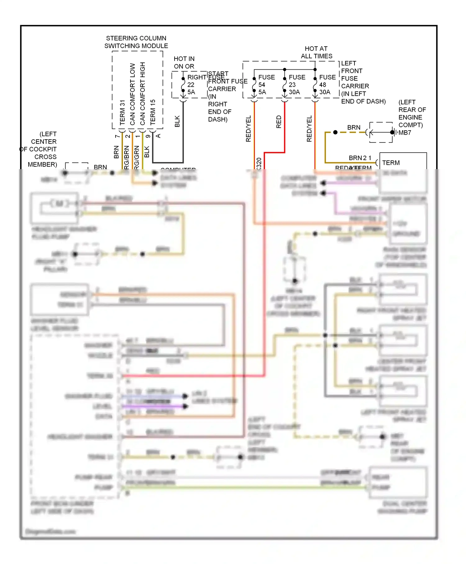 Porsche Panamera 970 (2009-2013) computer data lines system wiring diagram  (61 of 65)