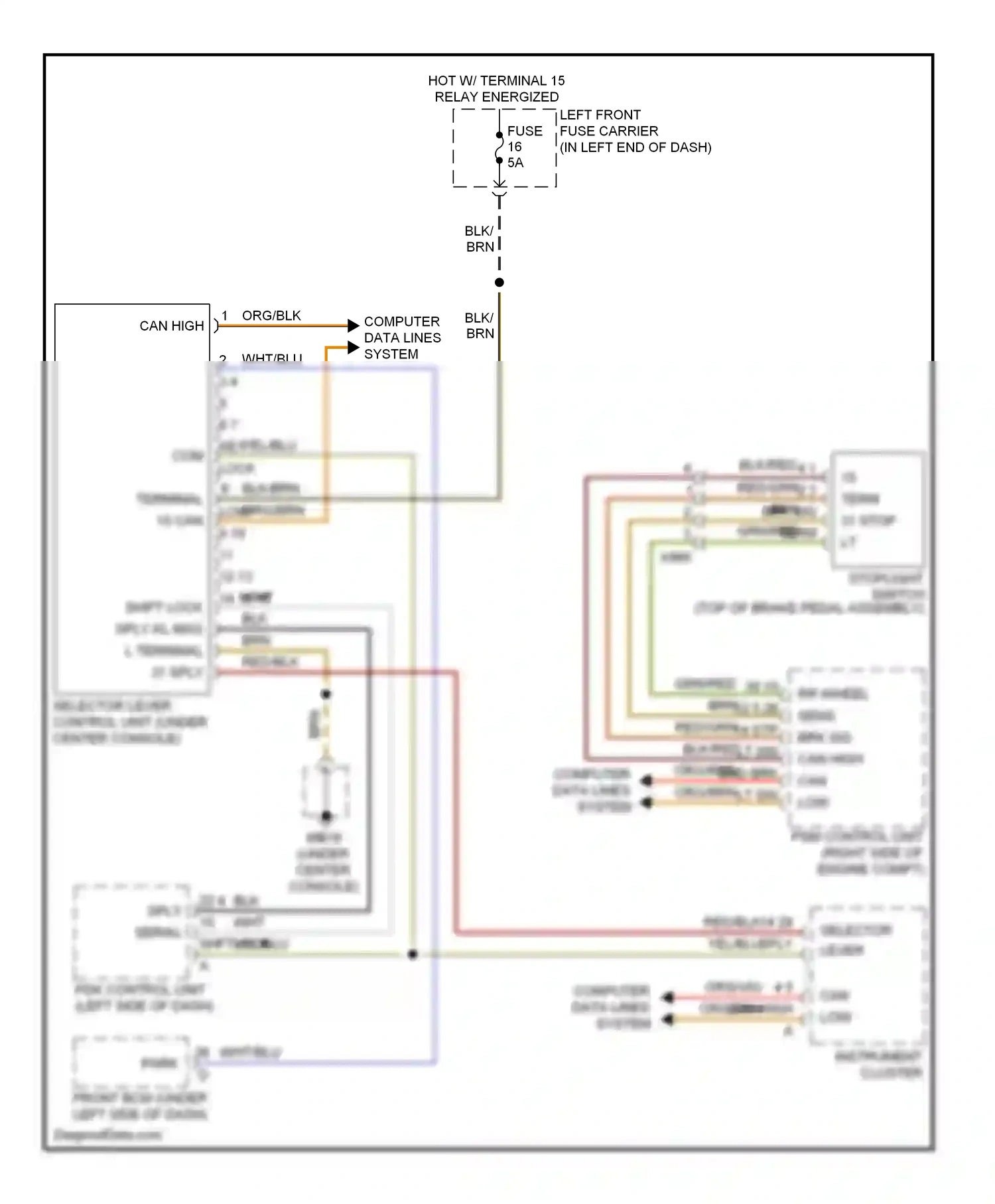 Porsche Panamera 970 (2009-2013) computer data lines system wiring diagram  (57 of 65)