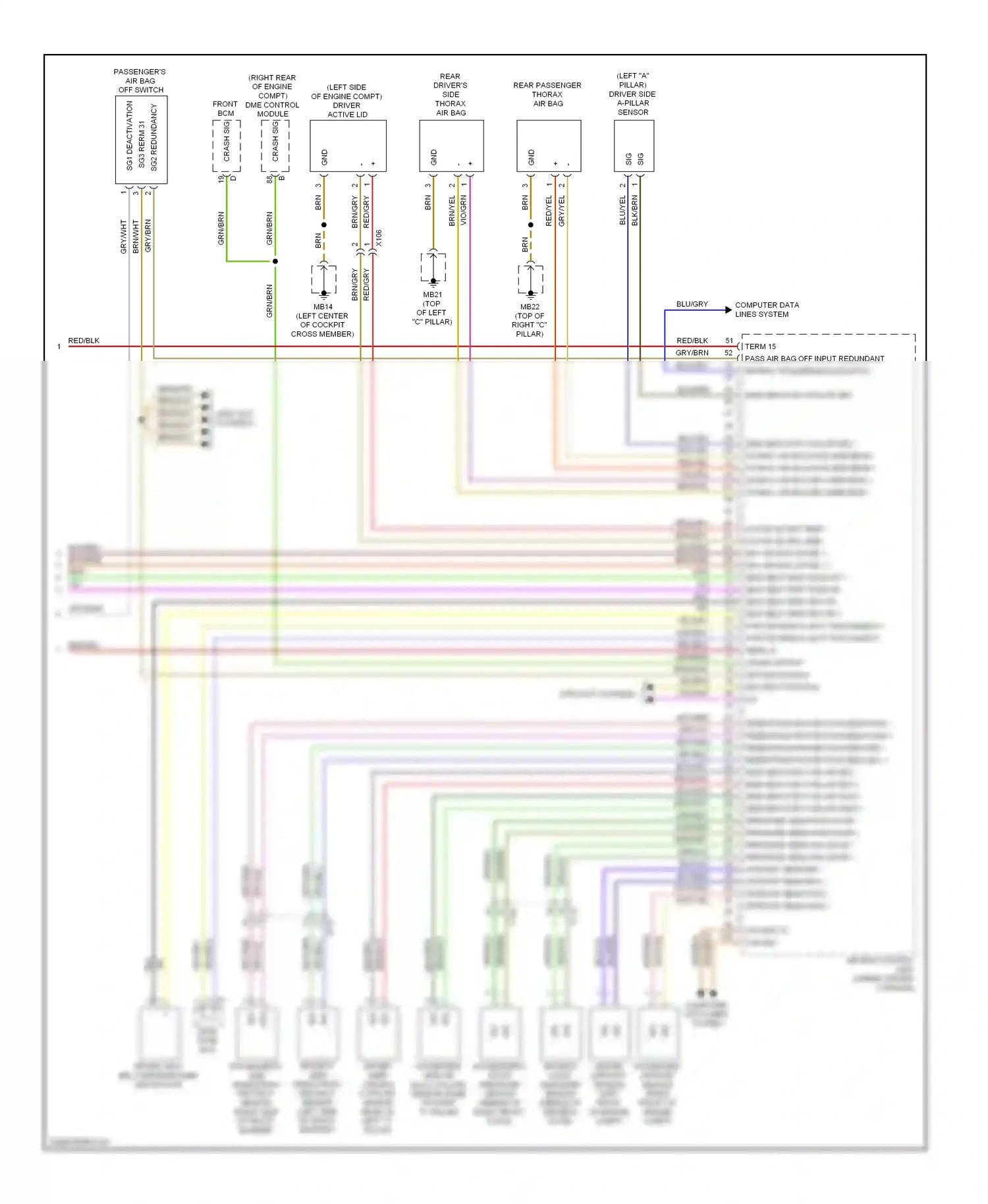 Porsche Panamera 970 (2009-2013) computer data lines system wiring diagram  (60 of 65)