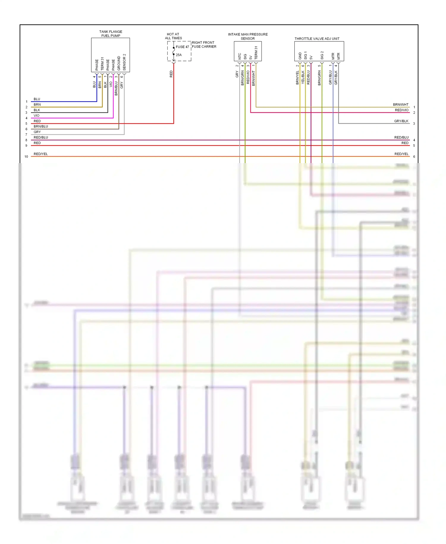 Porsche Panamera 970 (2009-2013) engine compartment temperature sensor wiring diagram  (1 of 3)