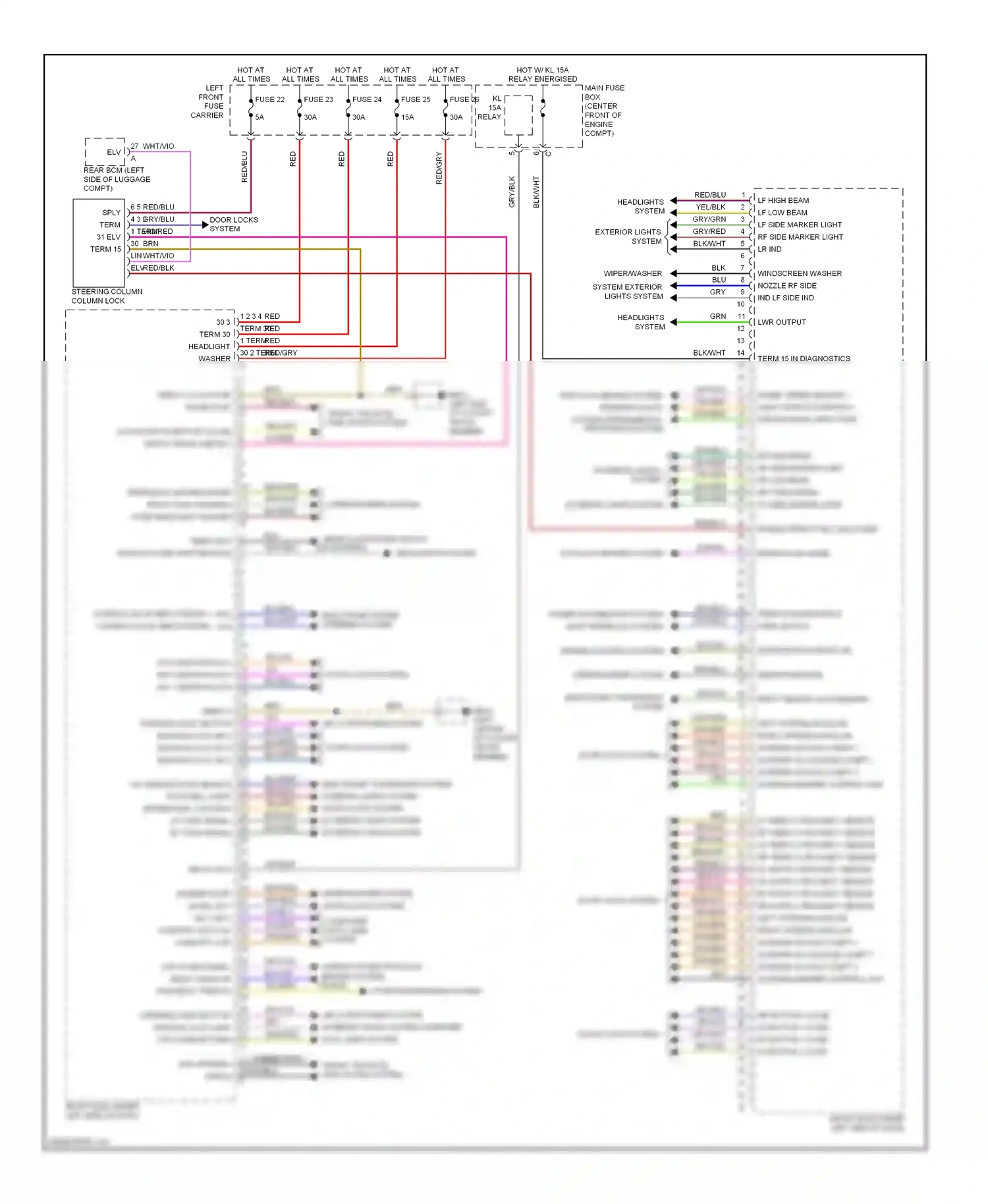 Porsche Panamera 970 (2009-2013) engine controls system wiring diagram  (3 of 4)