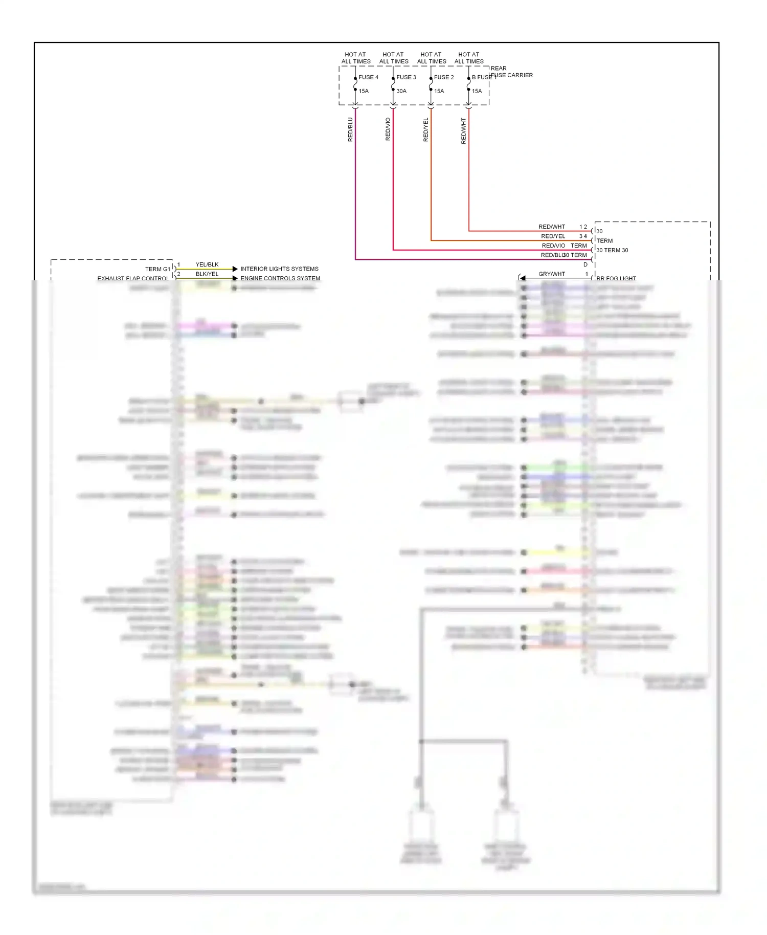 Porsche Panamera 970 (2009-2013) front controller circuit wiring diagram  (1 of 1)