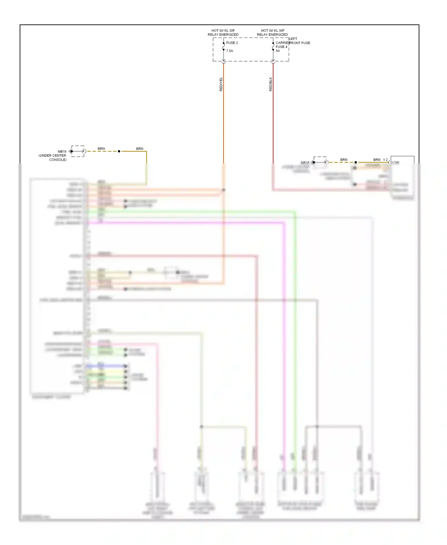 Porsche Panamera 970 (2009-2013) function ind wiring diagram  (2 of 3)