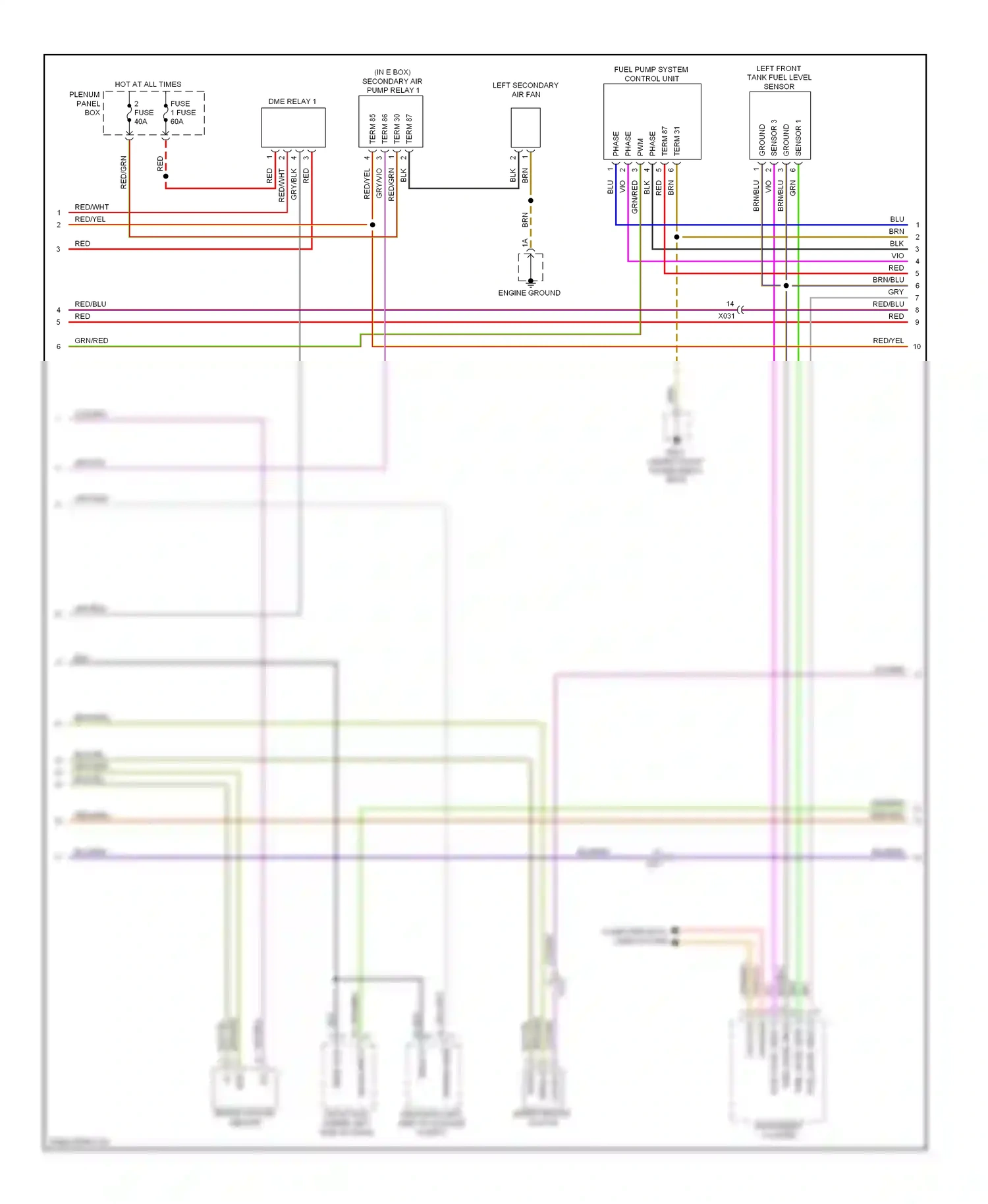 Porsche Panamera 970 (2009-2013) input wiring diagram  (1 of 3)