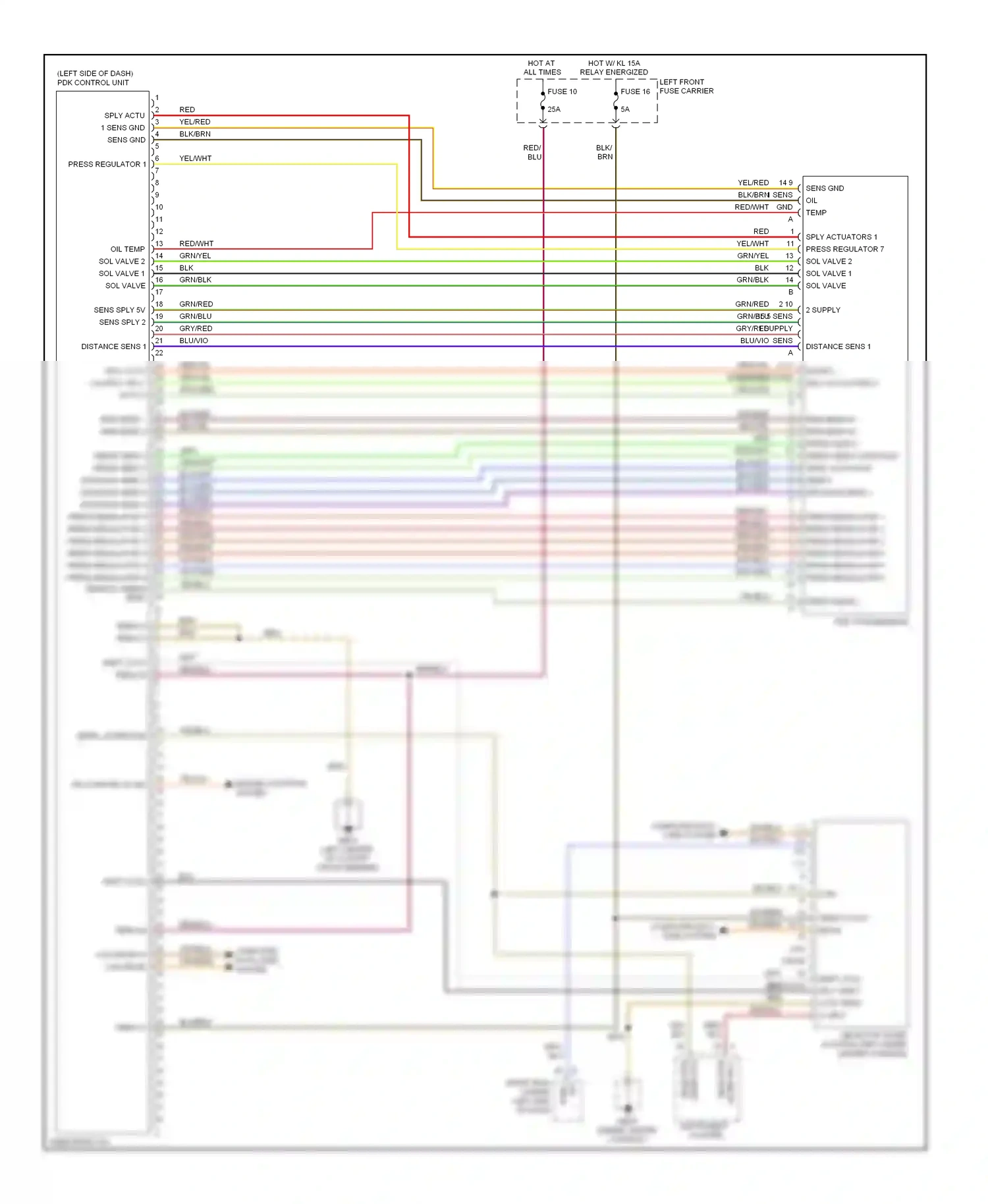 Porsche Panamera 970 (2009-2013) serial interface wiring diagram  (2 of 2)