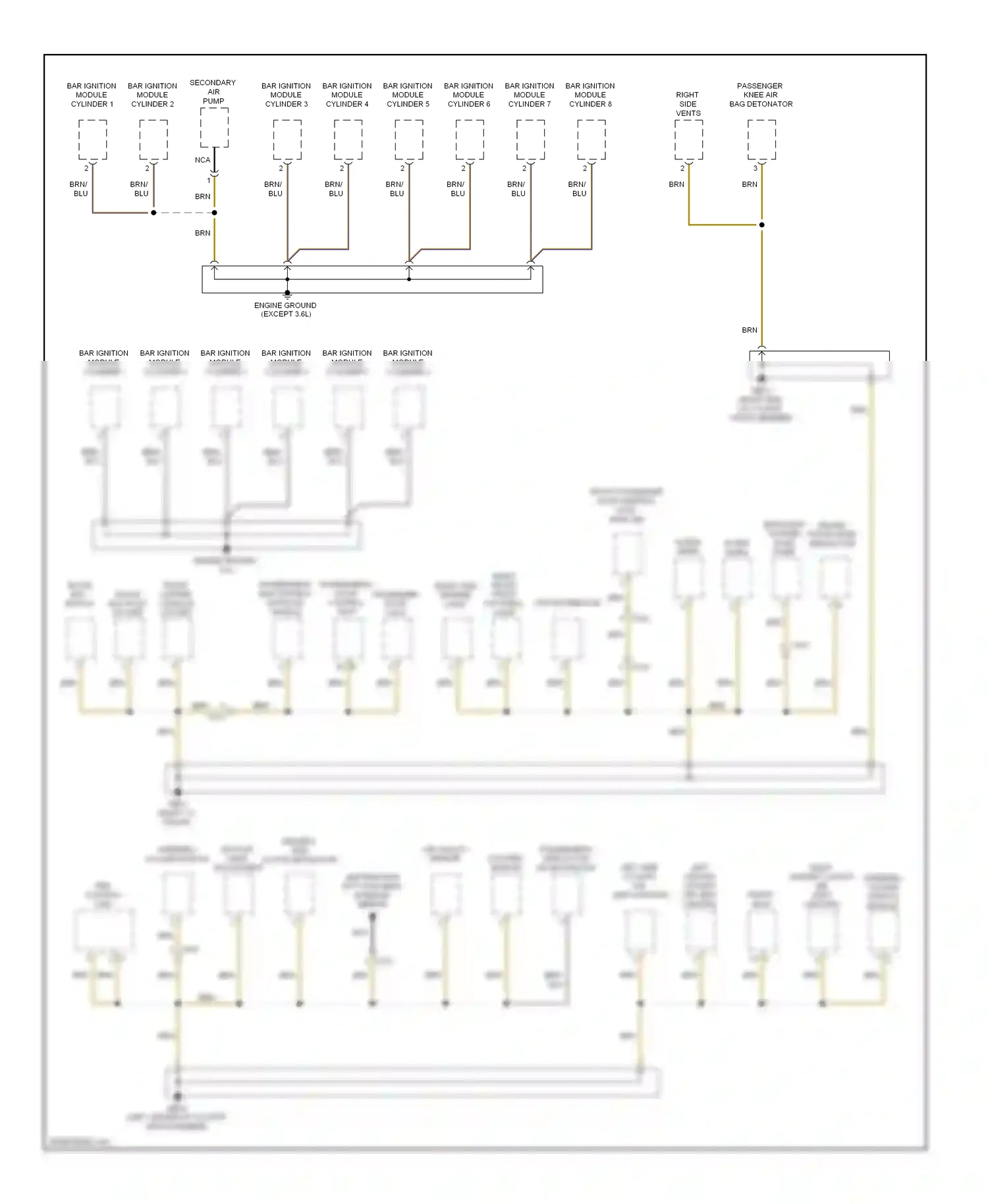Porsche Panamera 970 (2009-2013) steering column switch module wiring diagram  (1 of 2)