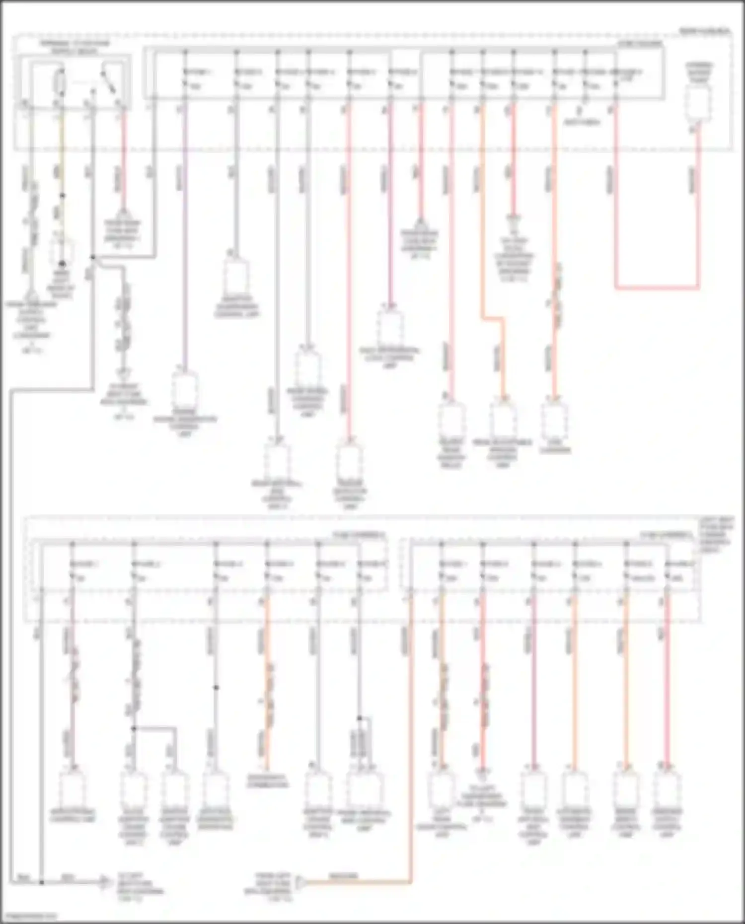 Panamera Porsche 971 facelift (2020-2023): Power distribution circuit (6 of 11)