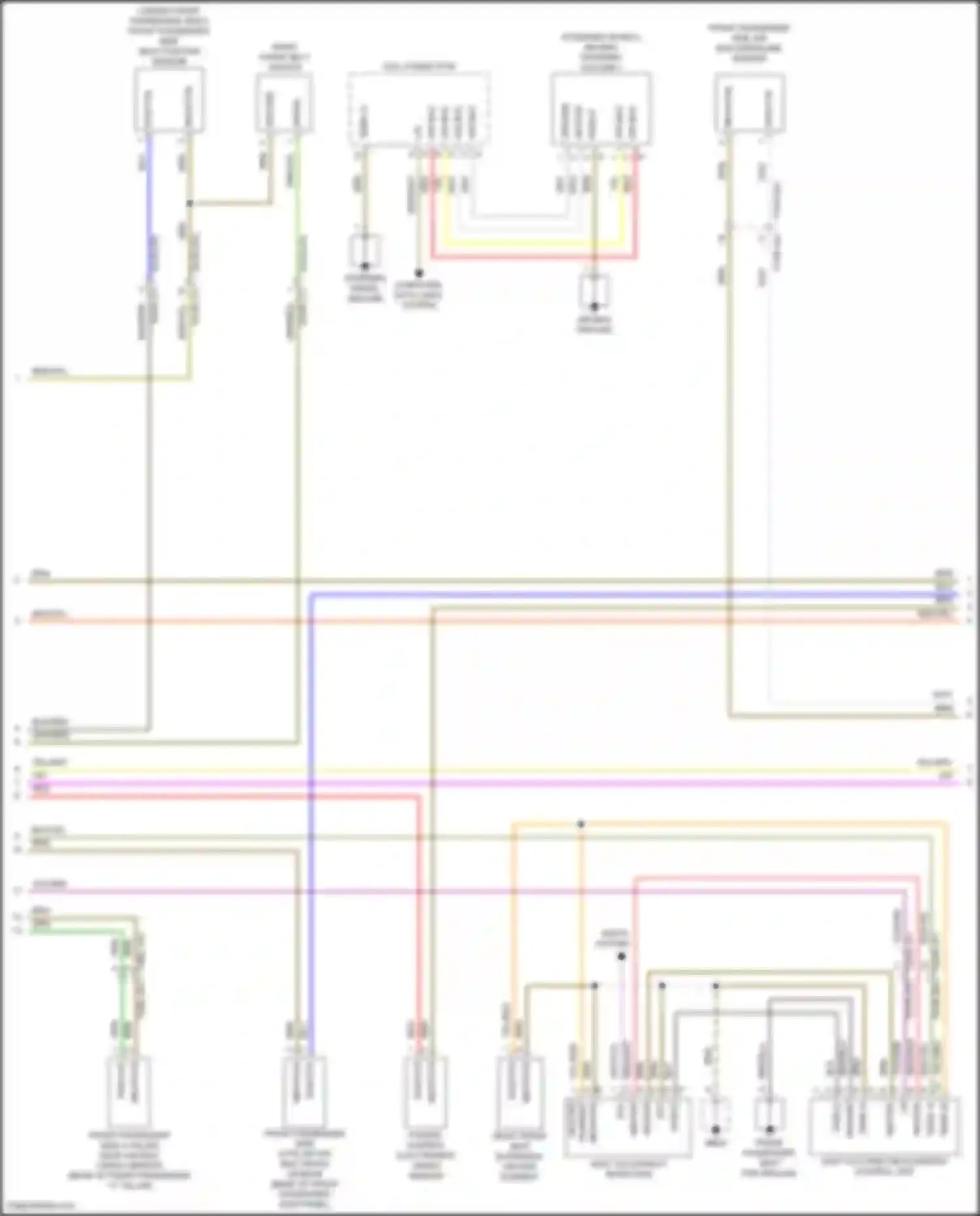 Panamera Porsche 971 facelift (2020-2023): Supplemental restraints circuit (3 of 4)