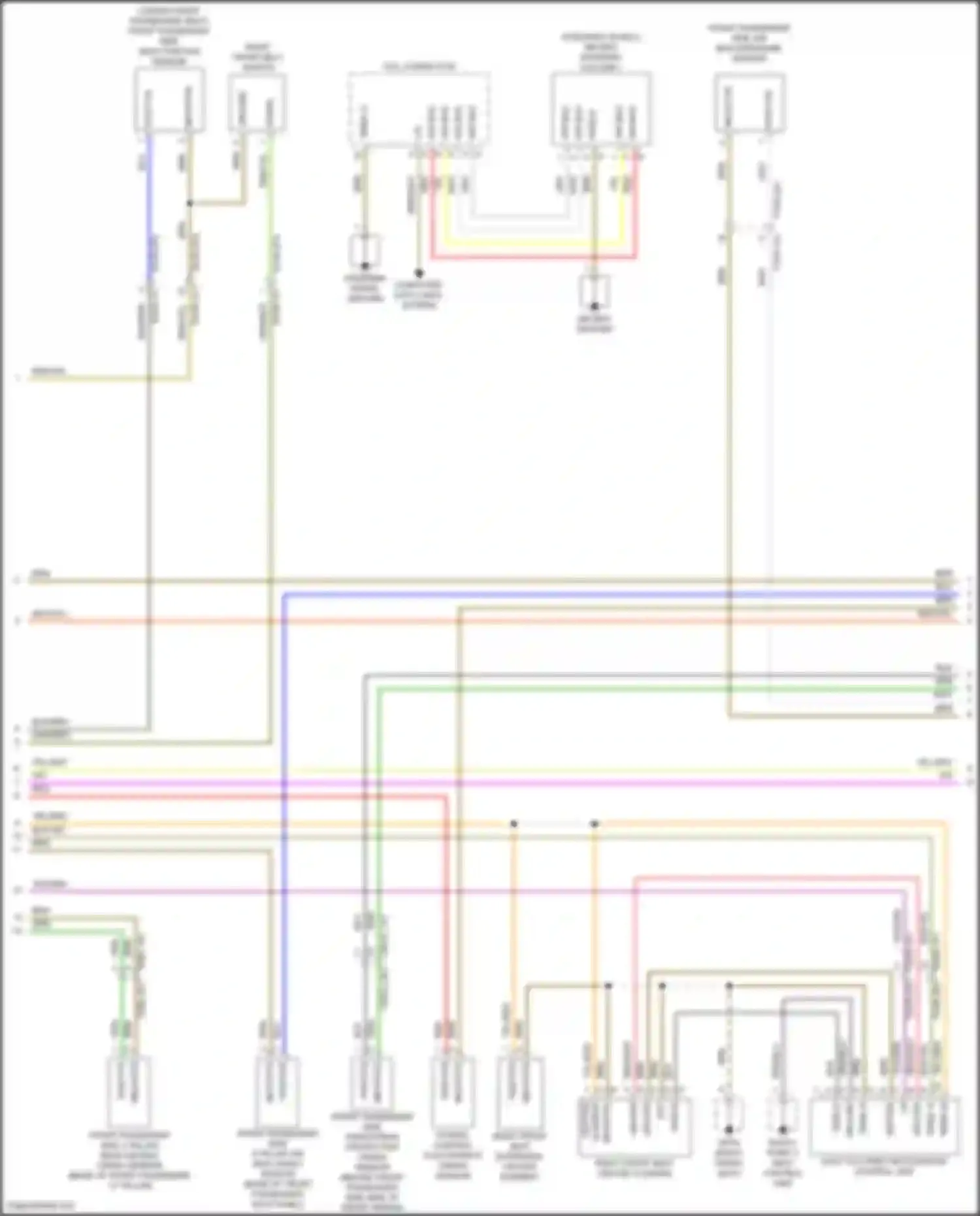Panamera Porsche 971 (2016-2020): Supplemental restraints circuit (3 of 4)