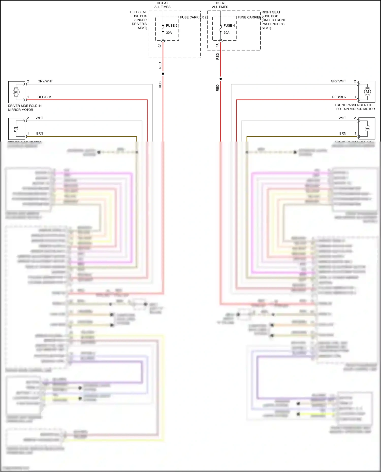 Porsche Panamera 971 (2016-2020) driver ctrl unit led memory set wiring diagram  (1 of 2)