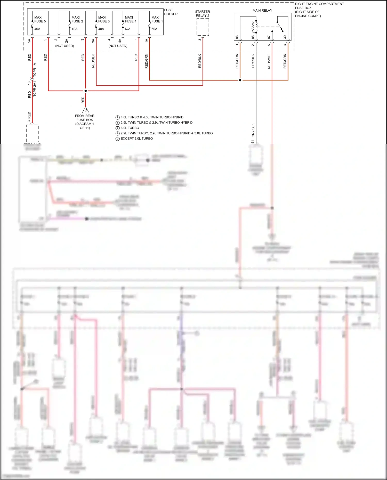 Porsche Panamera 971 (2016-2020) engine control unit wiring diagram  (5 of 28)