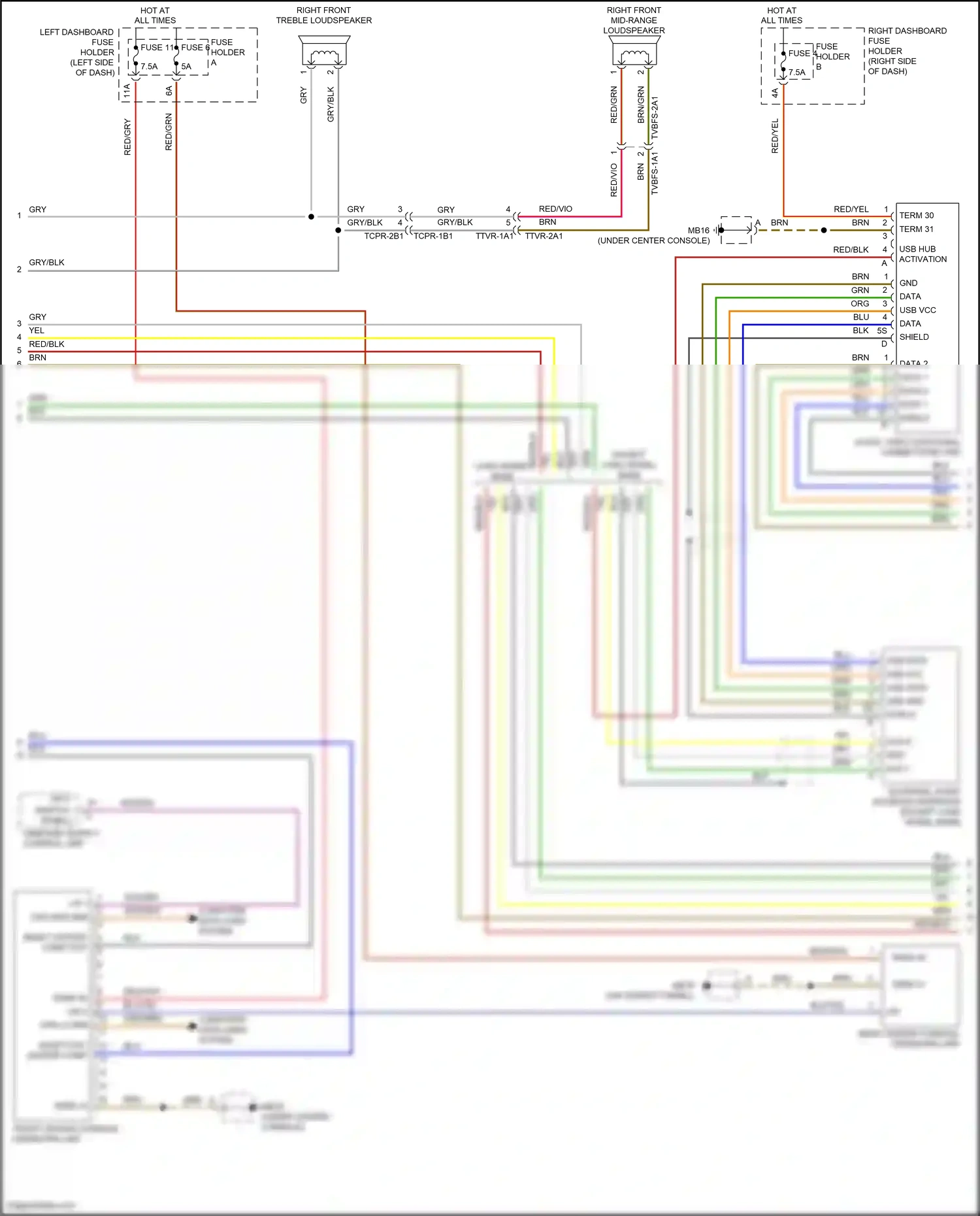 Porsche Panamera 971 (2016-2020) external audio sources interface wiring diagram  (1 of 10)
