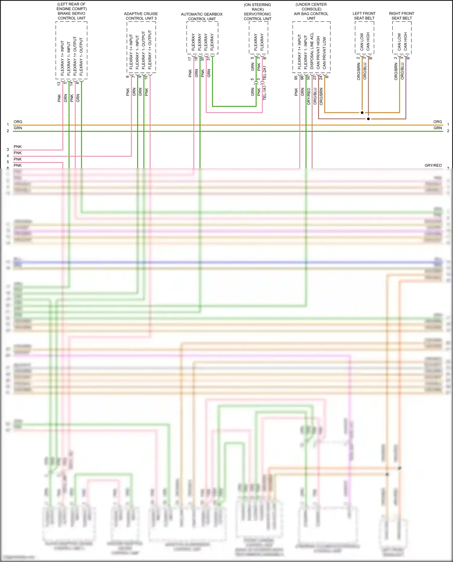 Porsche Panamera 971 (2016-2020) steering column electronics control unit wiring diagram  (1 of 6)