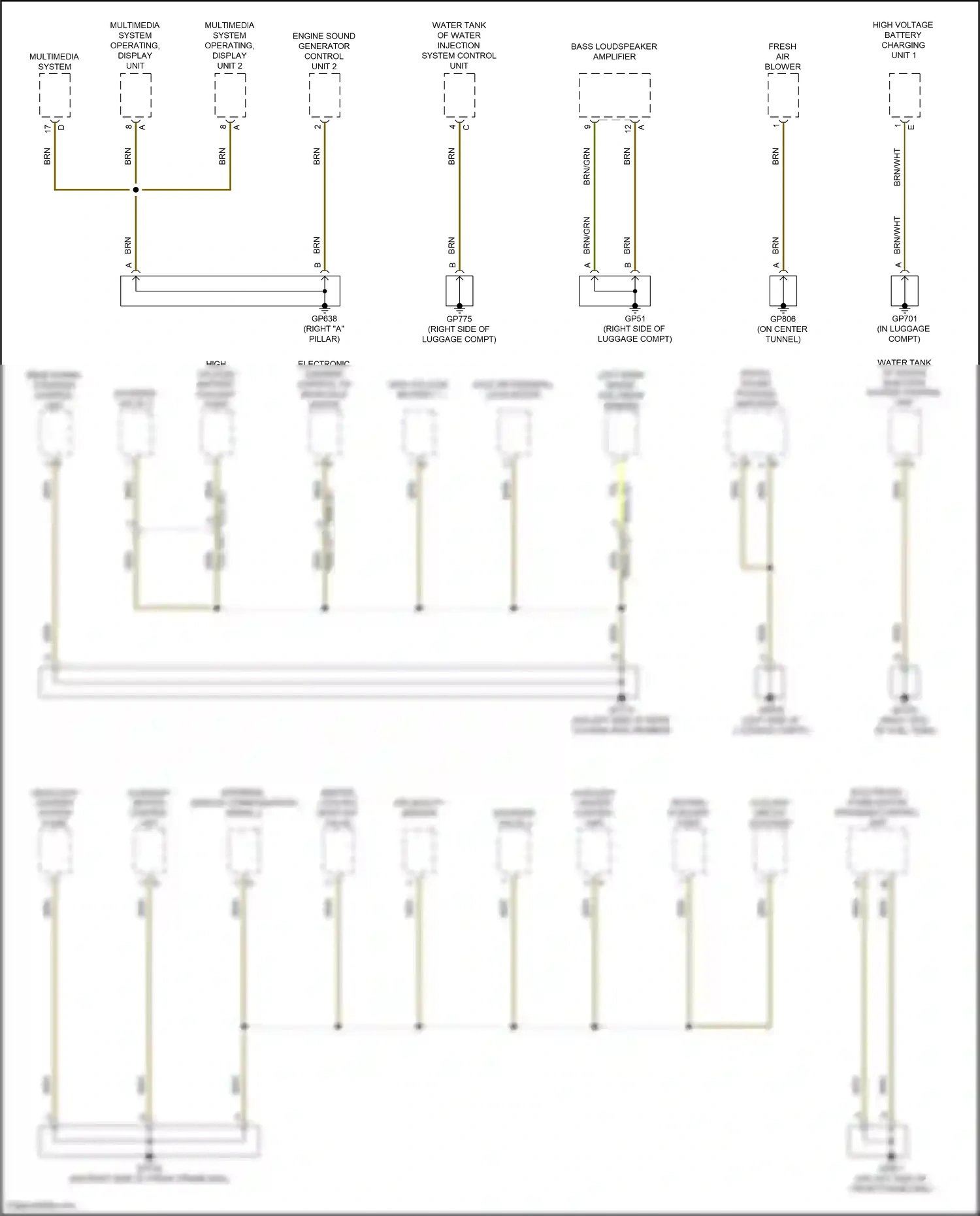 Porsche Panamera 972 (2023-2024) electronic stabilization program control unit wiring diagram  (4 of 7)