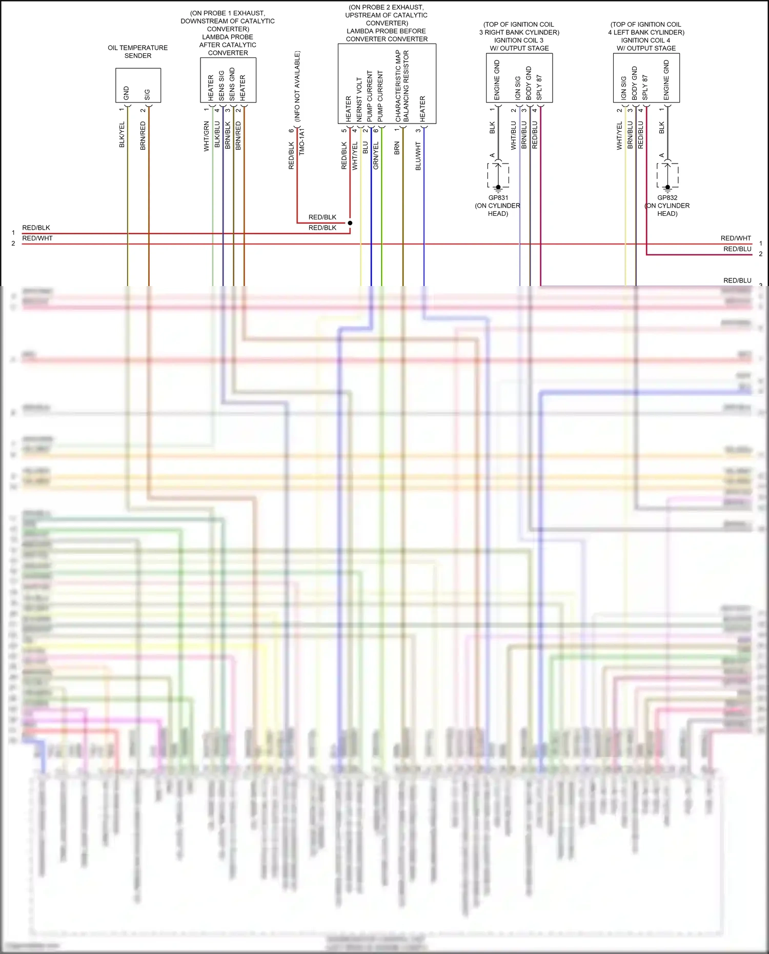 Porsche Panamera 972 (2023-2024) lambda probe 1 wiring diagram  (1 of 1)