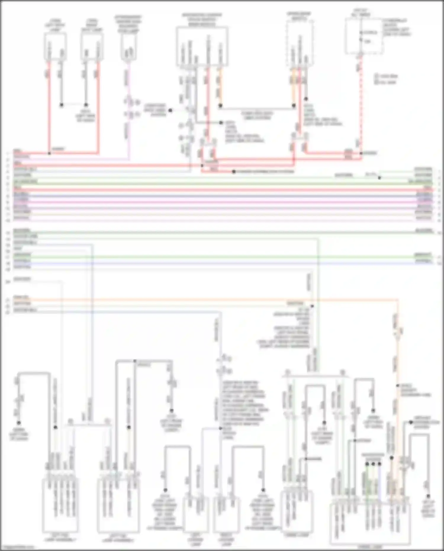 Wiring diagram left spot lamp for RAM 1500 IV (2011-2024)