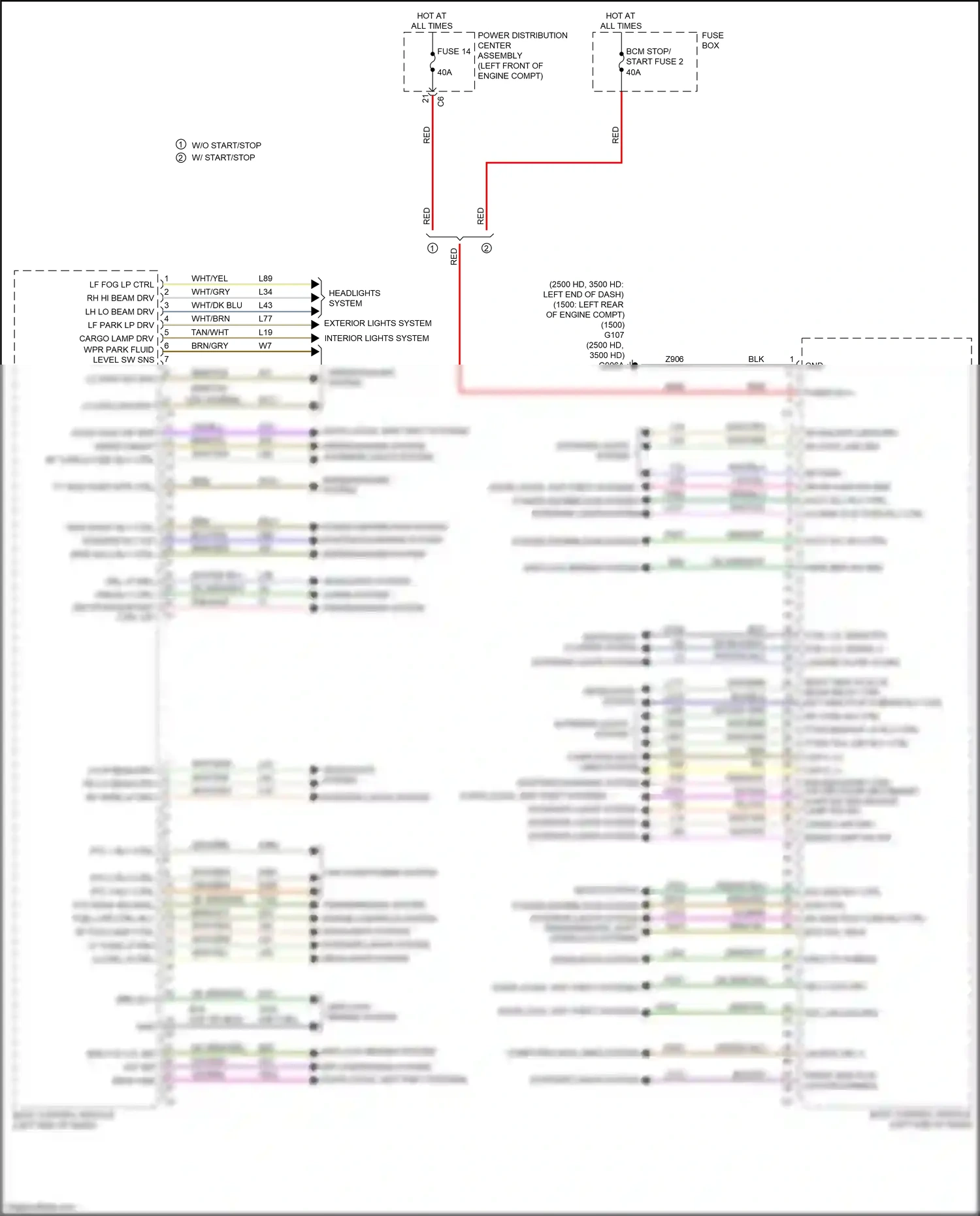 RAM 1500 IV (2011-2024) drl lp drv wiring diagram  (1 of 1)