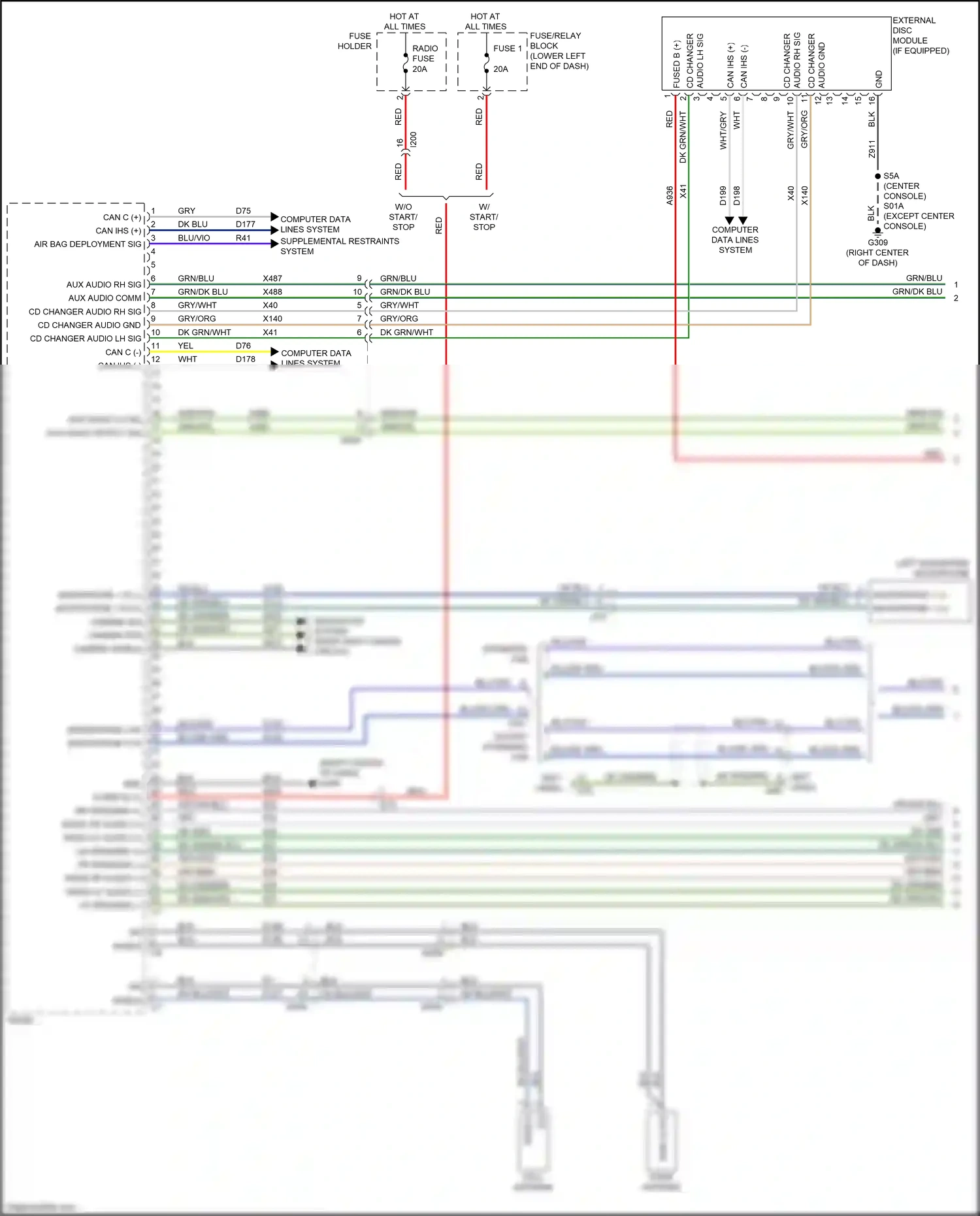 Wiring diagram fuse holder for RAM 1500 IV (2011-2024) (2 of 5)