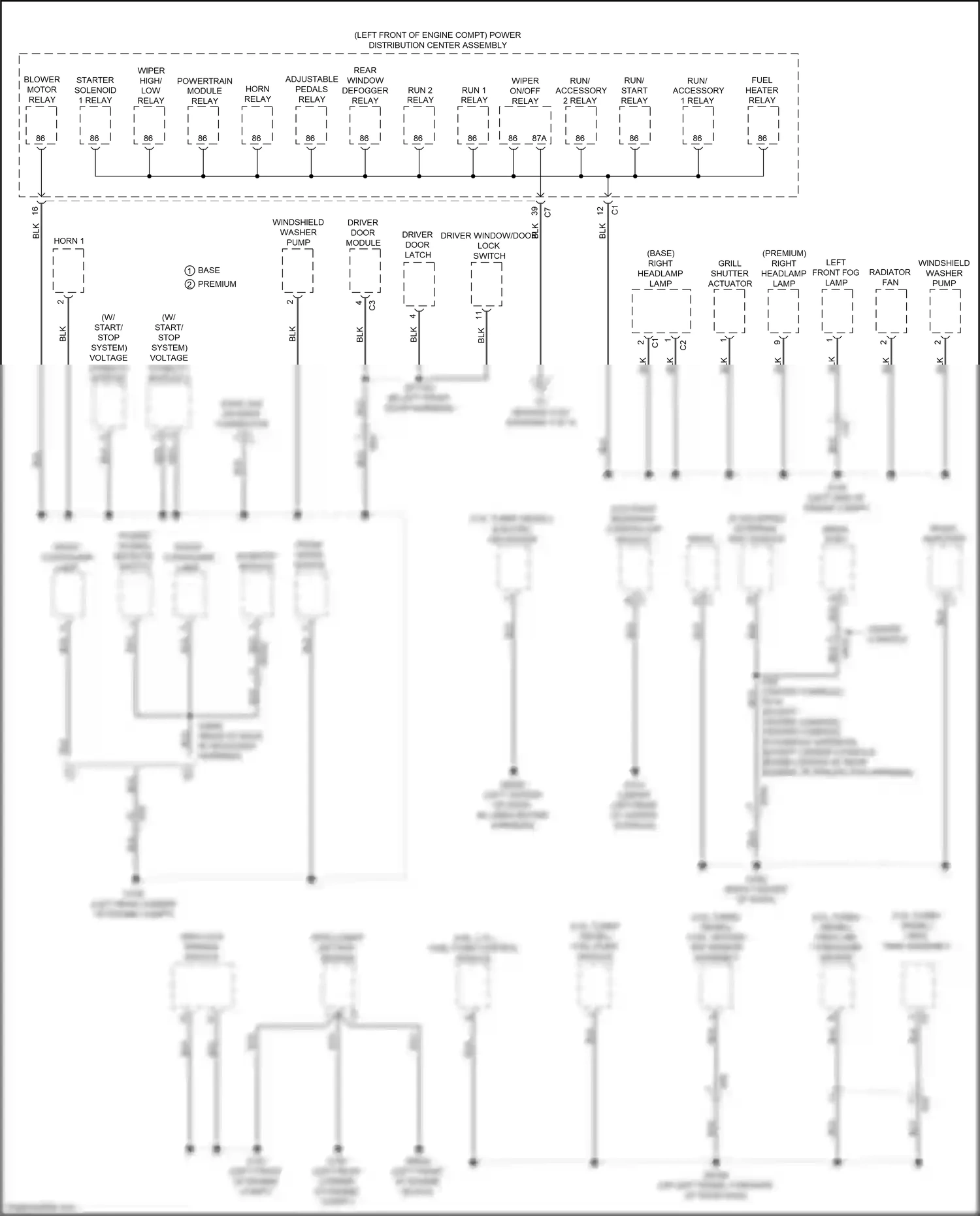 RAM 1500 IV (2011-2024) grill shutter actuator wiring diagram  (7 of 8)