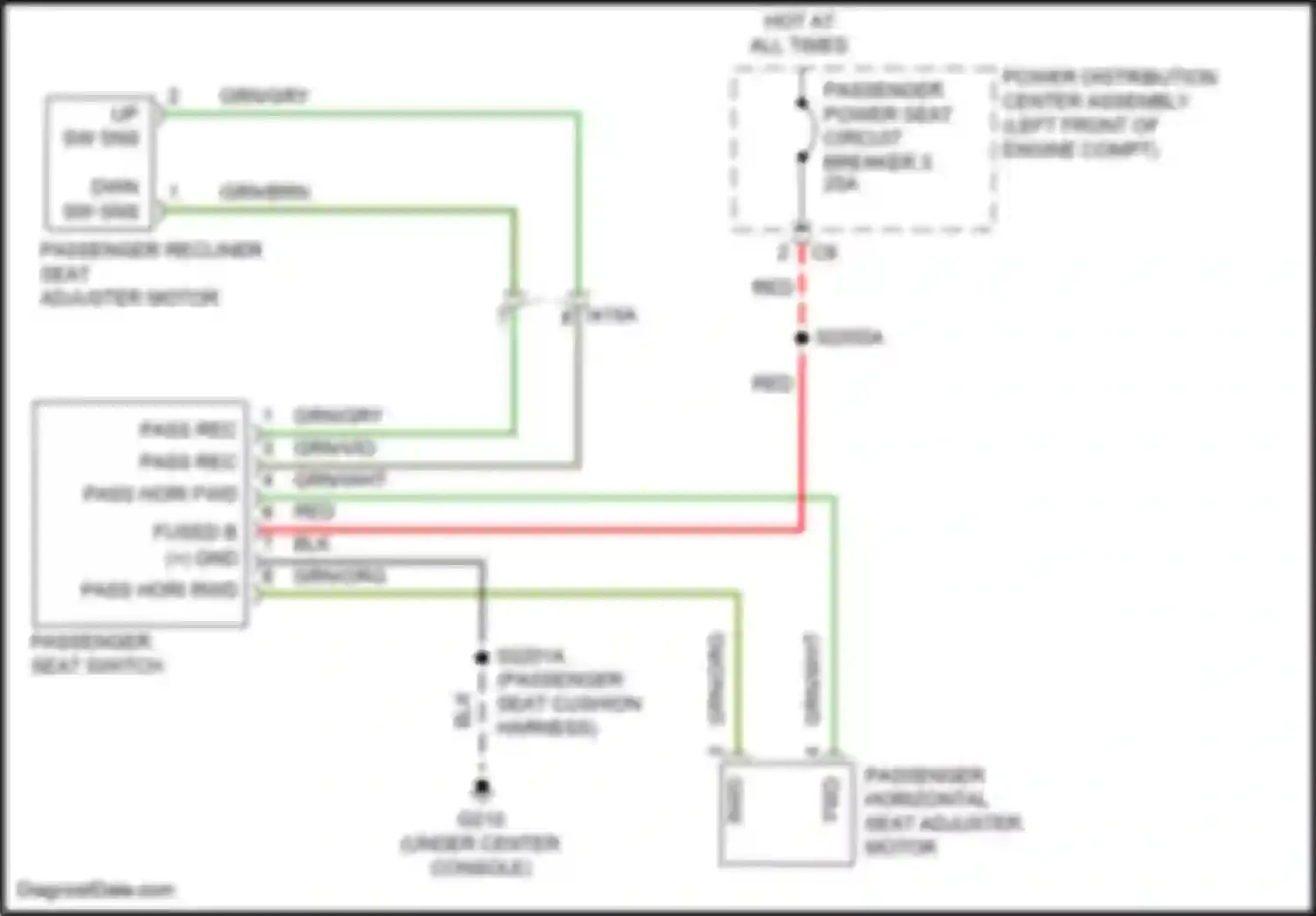 Wiring diagram pass rec dn for RAM 1500 IV (2011-2024)