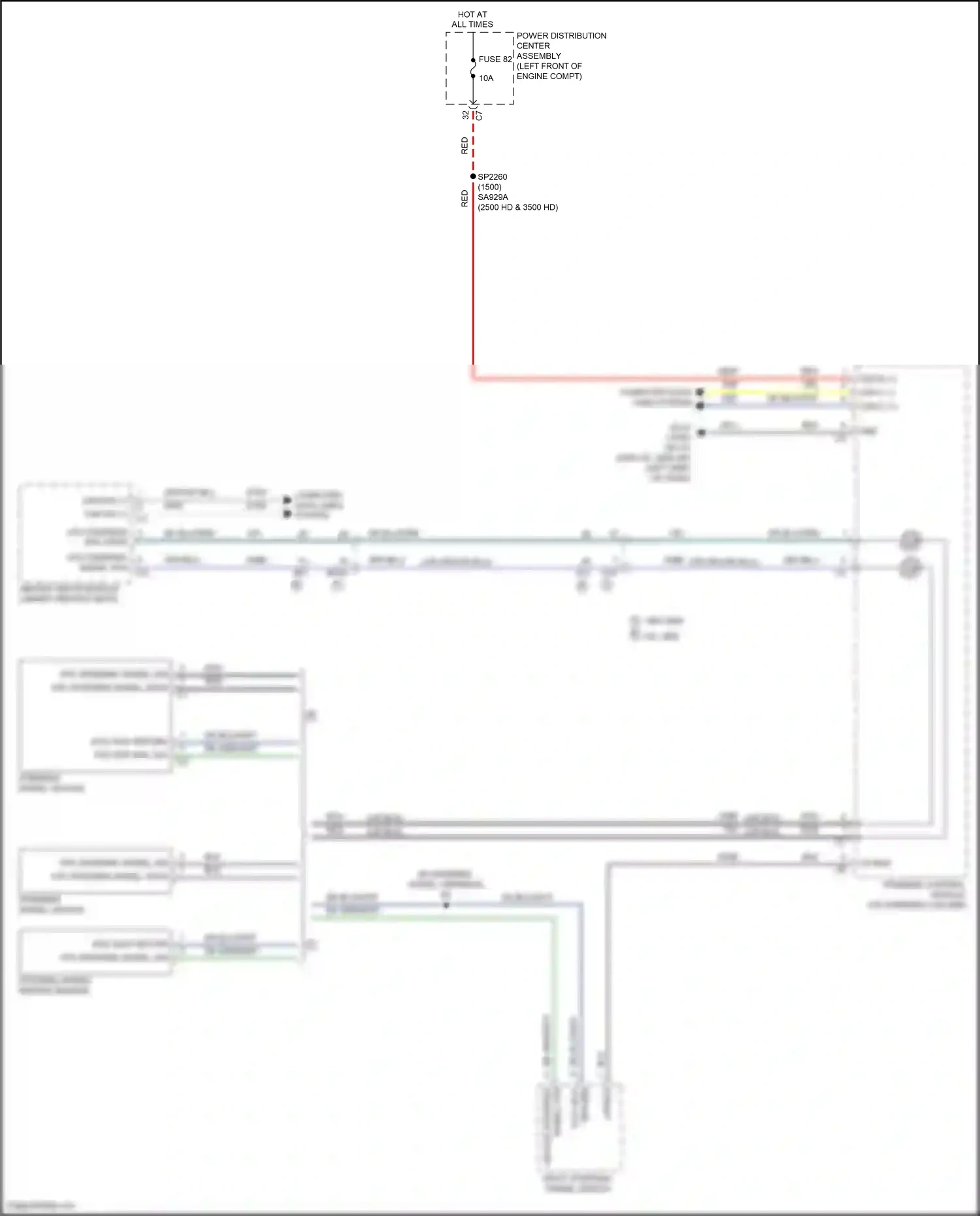 RAM 1500 IV (2011-2024) htd steering wheel feed wiring diagram  (1 of 1)