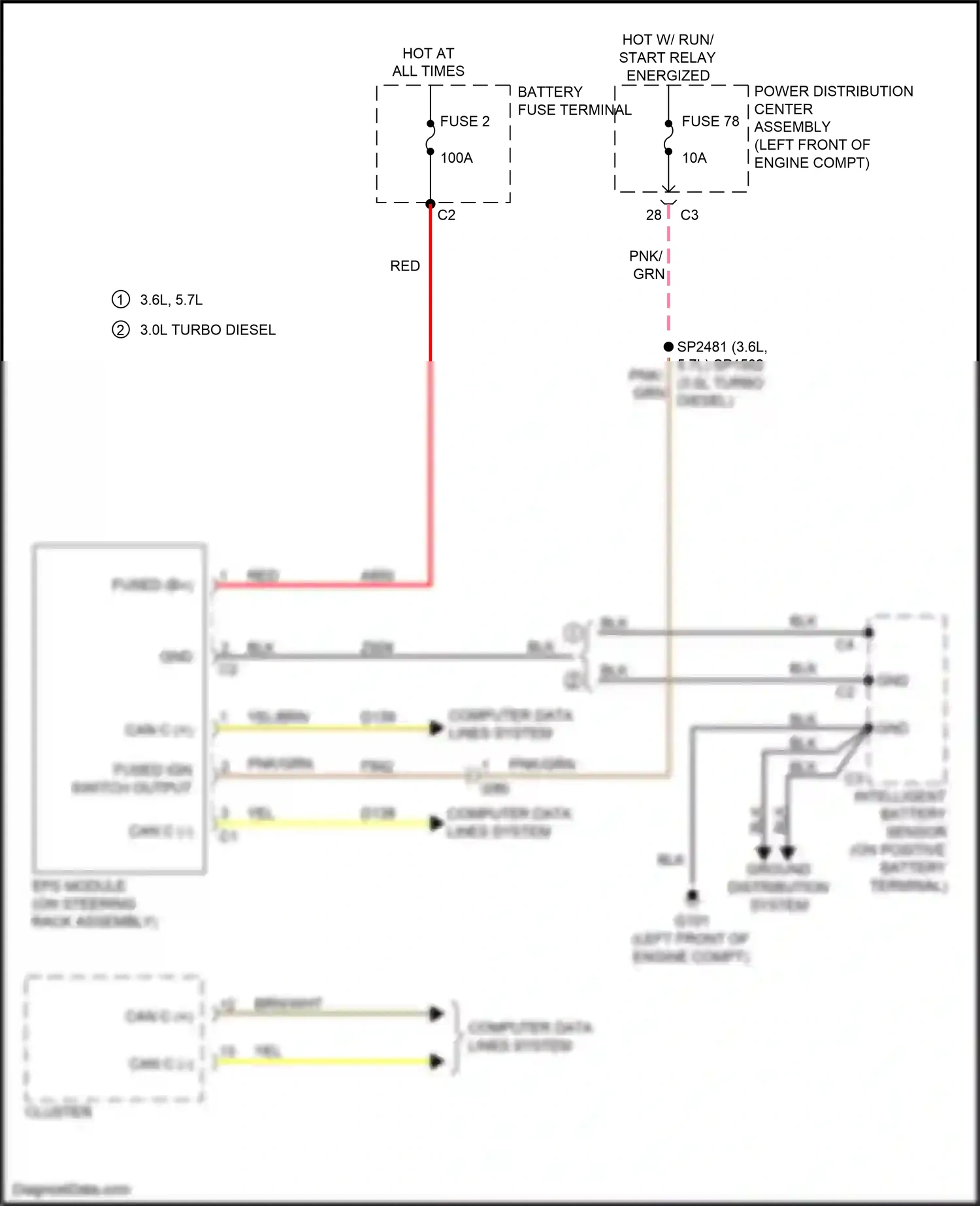 RAM 1500 IV (2011-2024) intelligent battery sensor wiring diagram  (5 of 7)