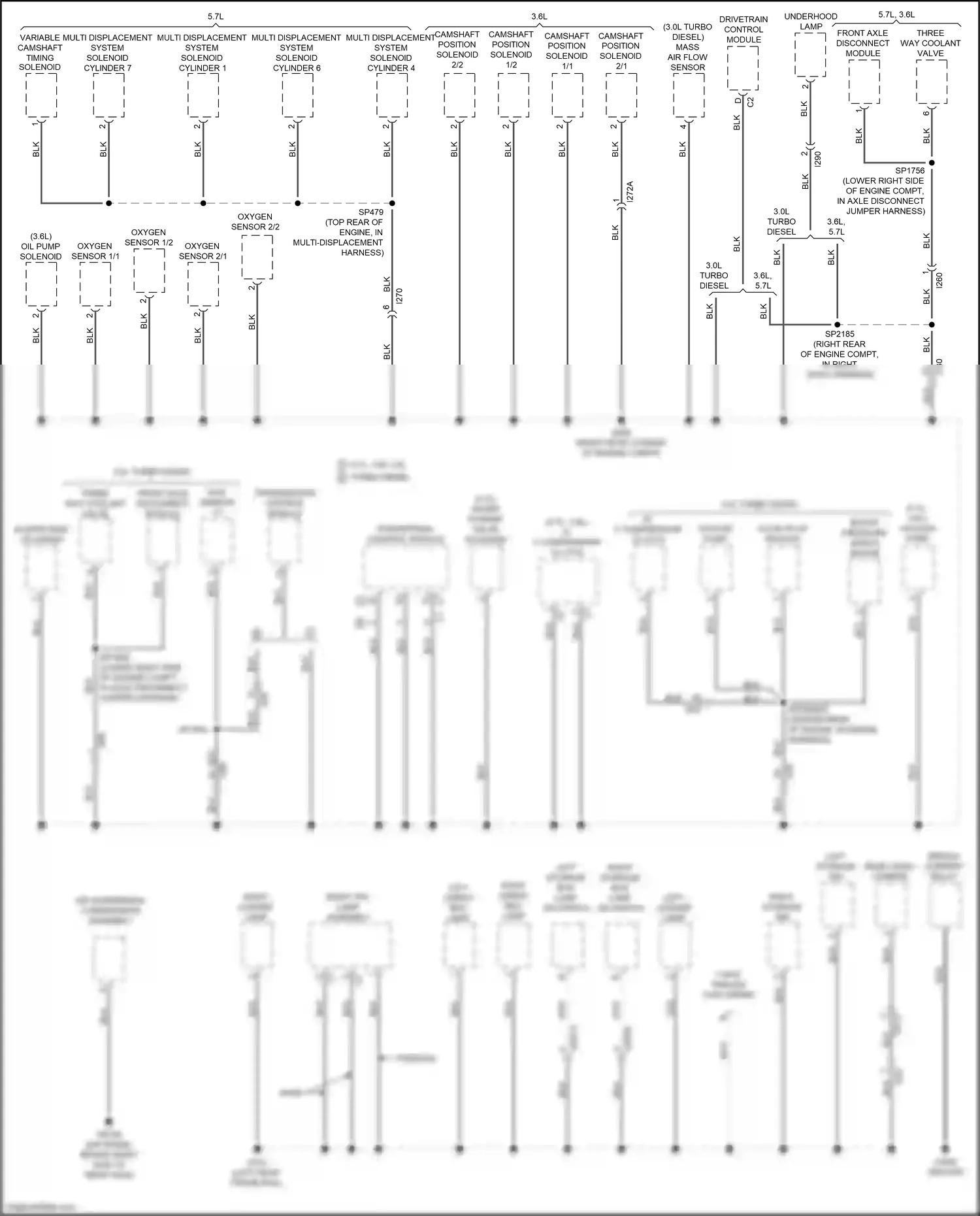RAM 1500 IV (2011-2024) left license lamp wiring diagram  (3 of 3)