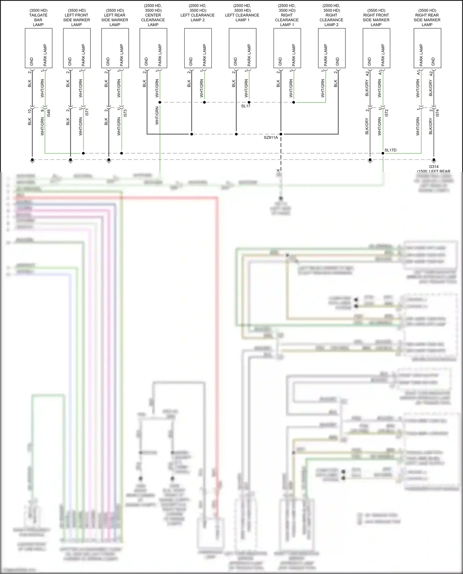RAM 1500 IV (2011-2024) left turn indicator mirror approach lamp wiring diagram  (2 of 5)