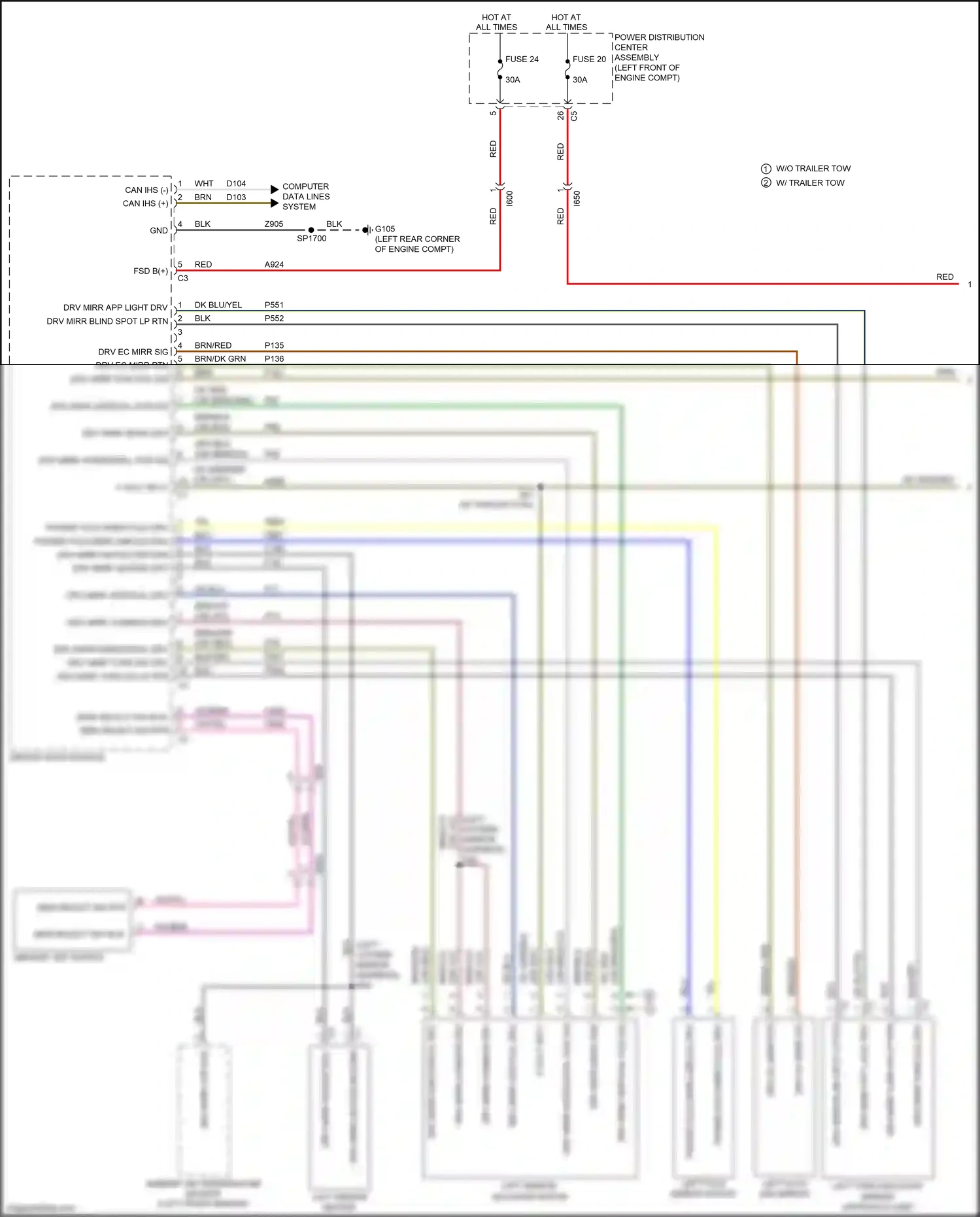 RAM 1500 IV (2011-2024) mem select sw rtn wiring diagram  (1 of 1)