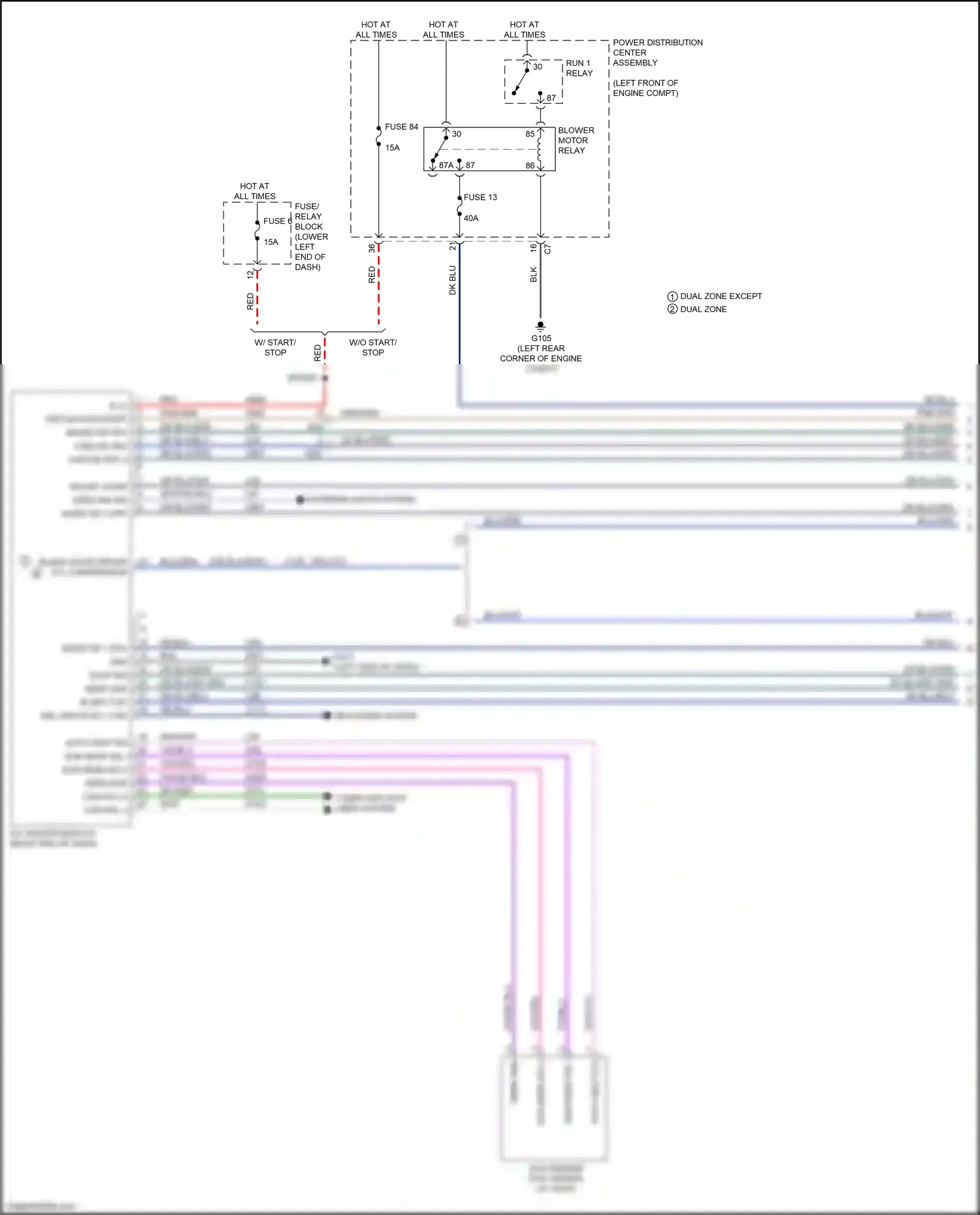 RAM 1500 IV (2011-2024) mode dr 1 drv wiring diagram  (1 of 3)