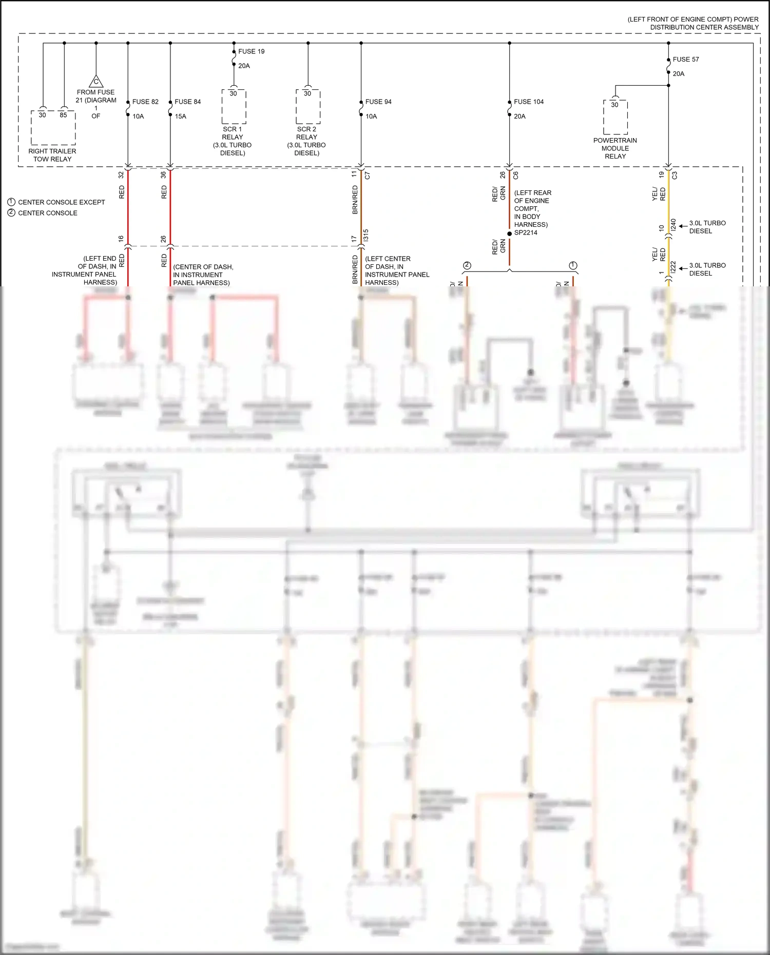 RAM 1500 IV (2011-2024) occupant restraint controller module wiring diagram  (3 of 7)