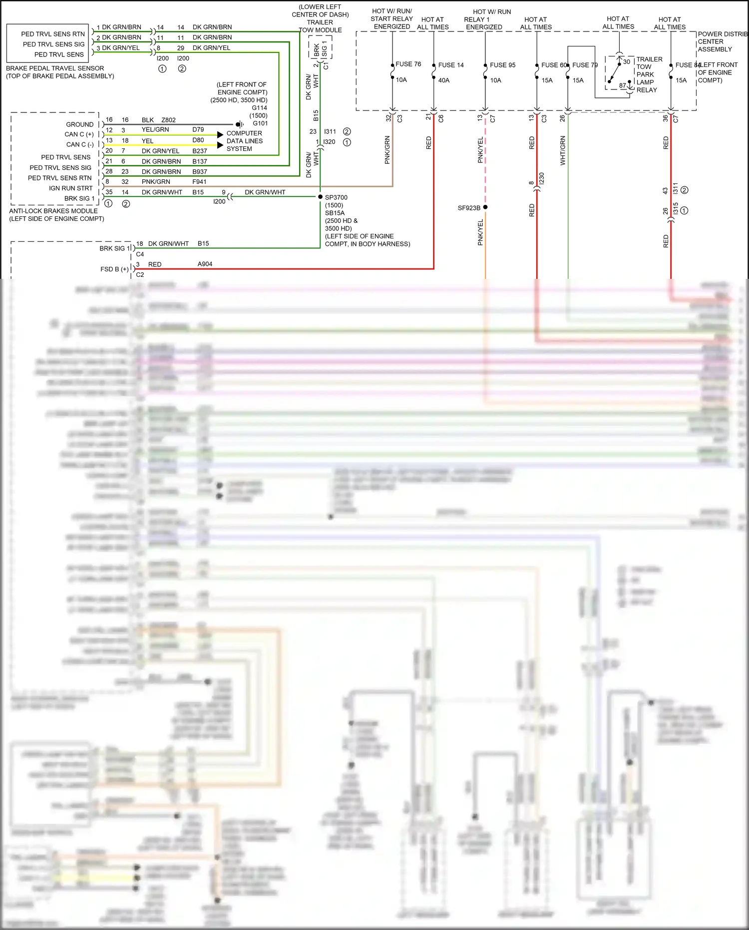 RAM 1500 IV (2011-2024) park lamp rly ctrl wiring diagram  (1 of 2)
