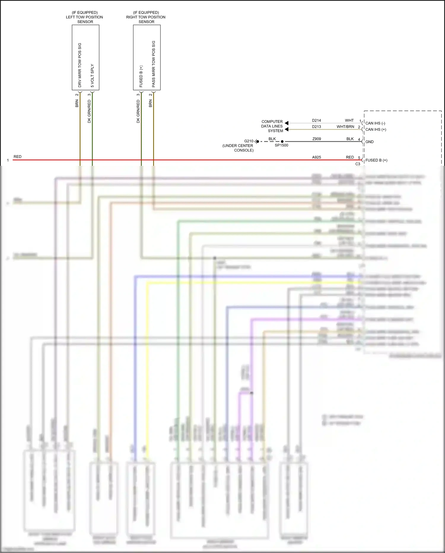 RAM 1500 IV (2011-2024) pass mirr horizontal drv wiring diagram  (3 of 3)