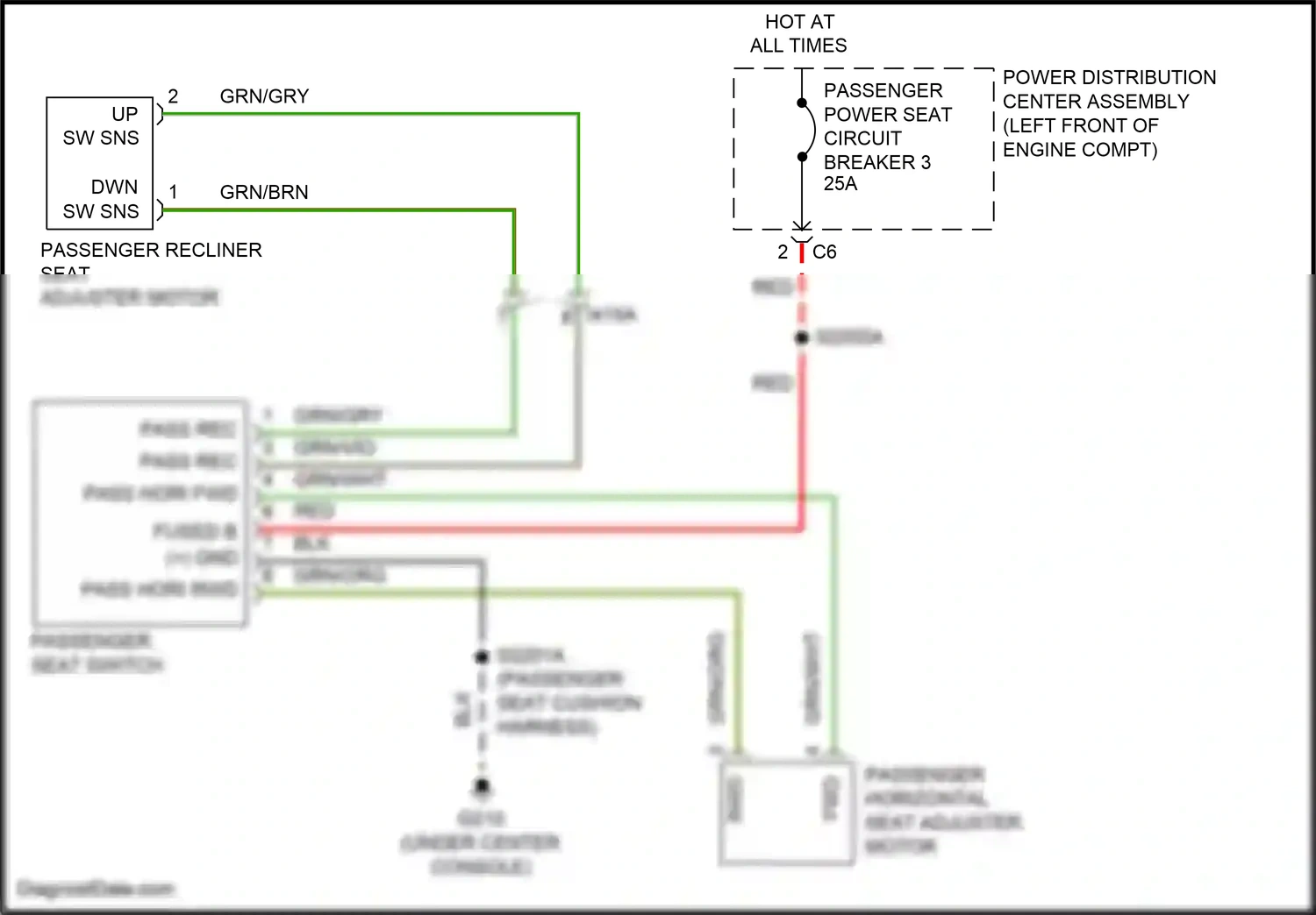 RAM 1500 IV (2011-2024) pass rec dn wiring diagram  (1 of 1)