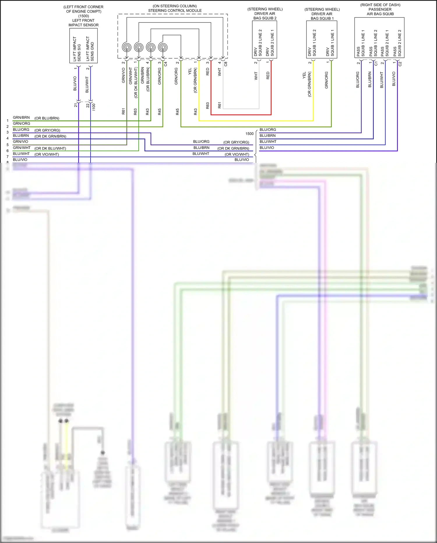 RAM 1500 IV (2011-2024) pass squib 2 line 1 wiring diagram  (2 of 2)