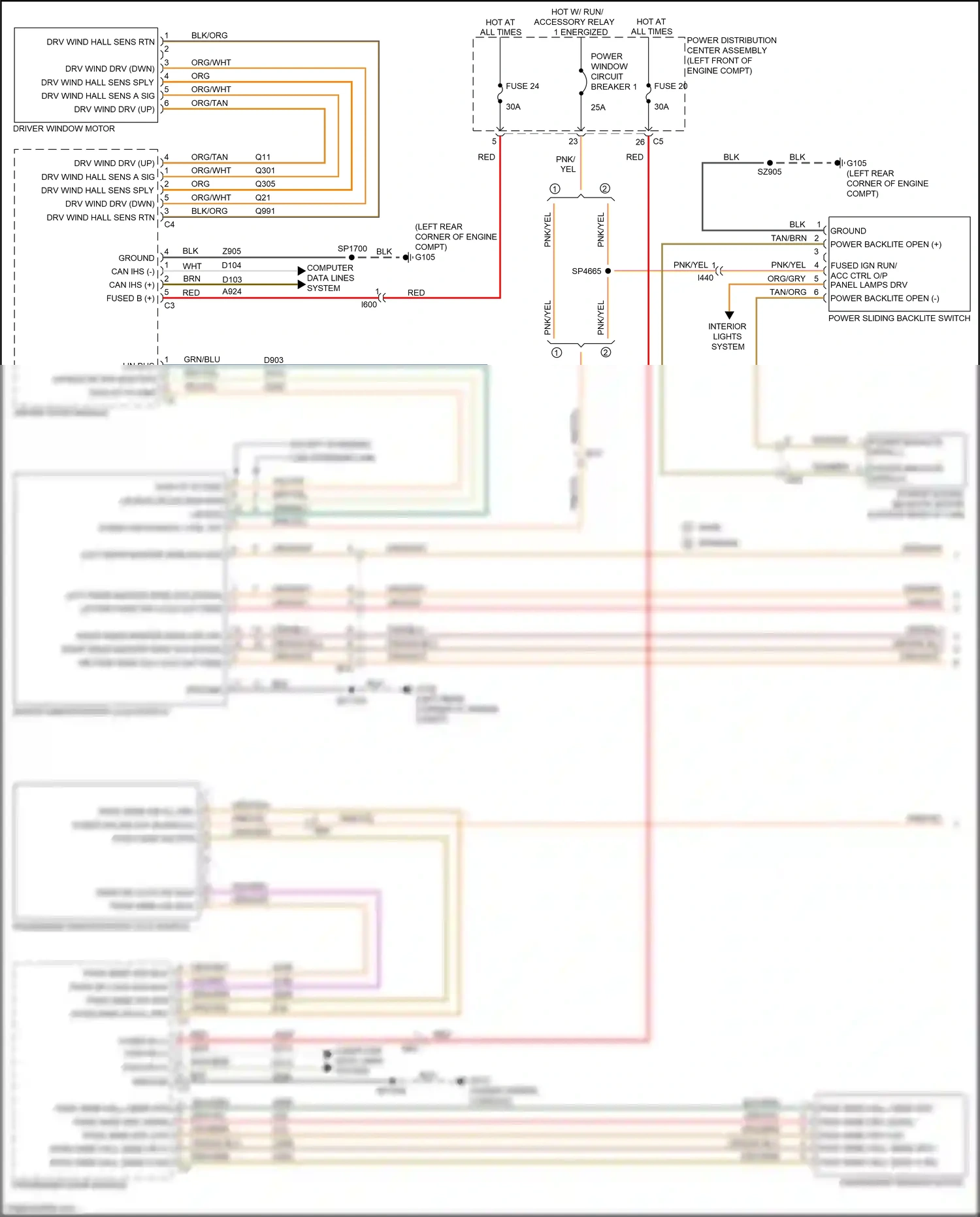 RAM 1500 IV (2011-2024) pass wind sw rtn wiring diagram  (1 of 1)