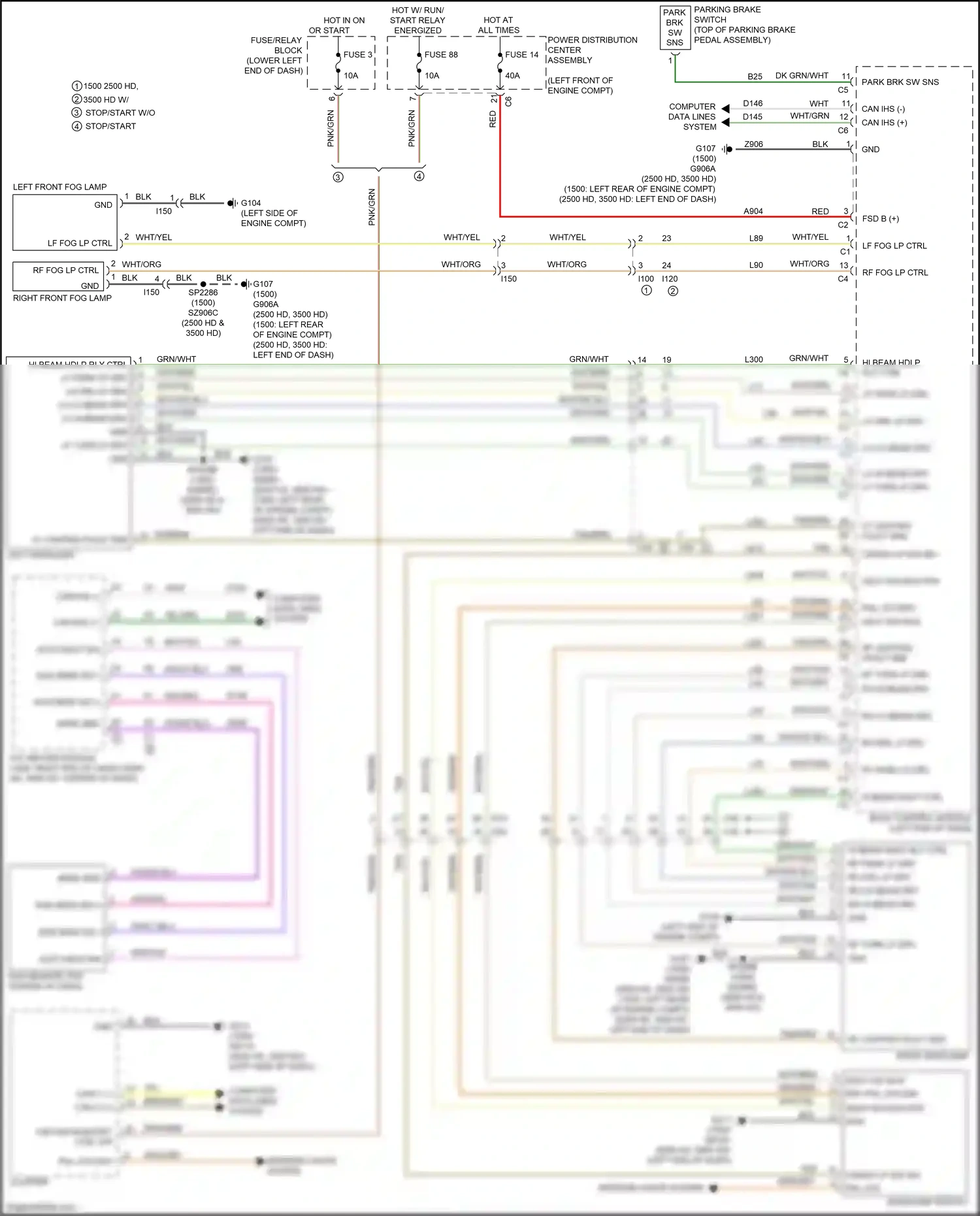 RAM 1500 IV (2011-2024) rf turn lp drv wiring diagram  (2 of 2)